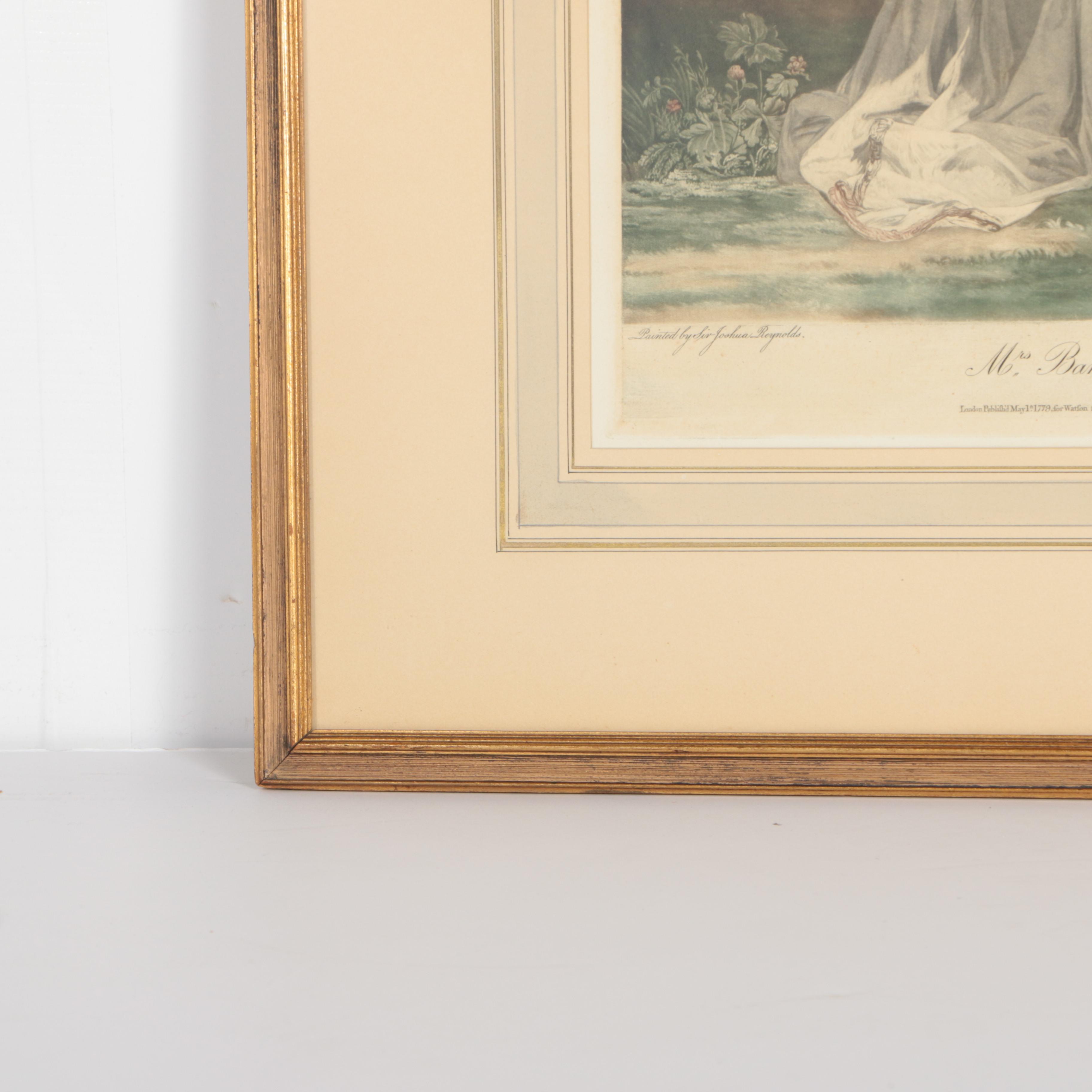 Restrike Mezzotint After Sir Joshua Reynolds' "Lady Bampfylde"