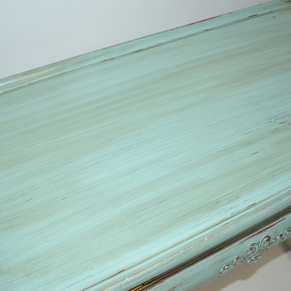 Teal-Painted Chippendale Style Sofa Table