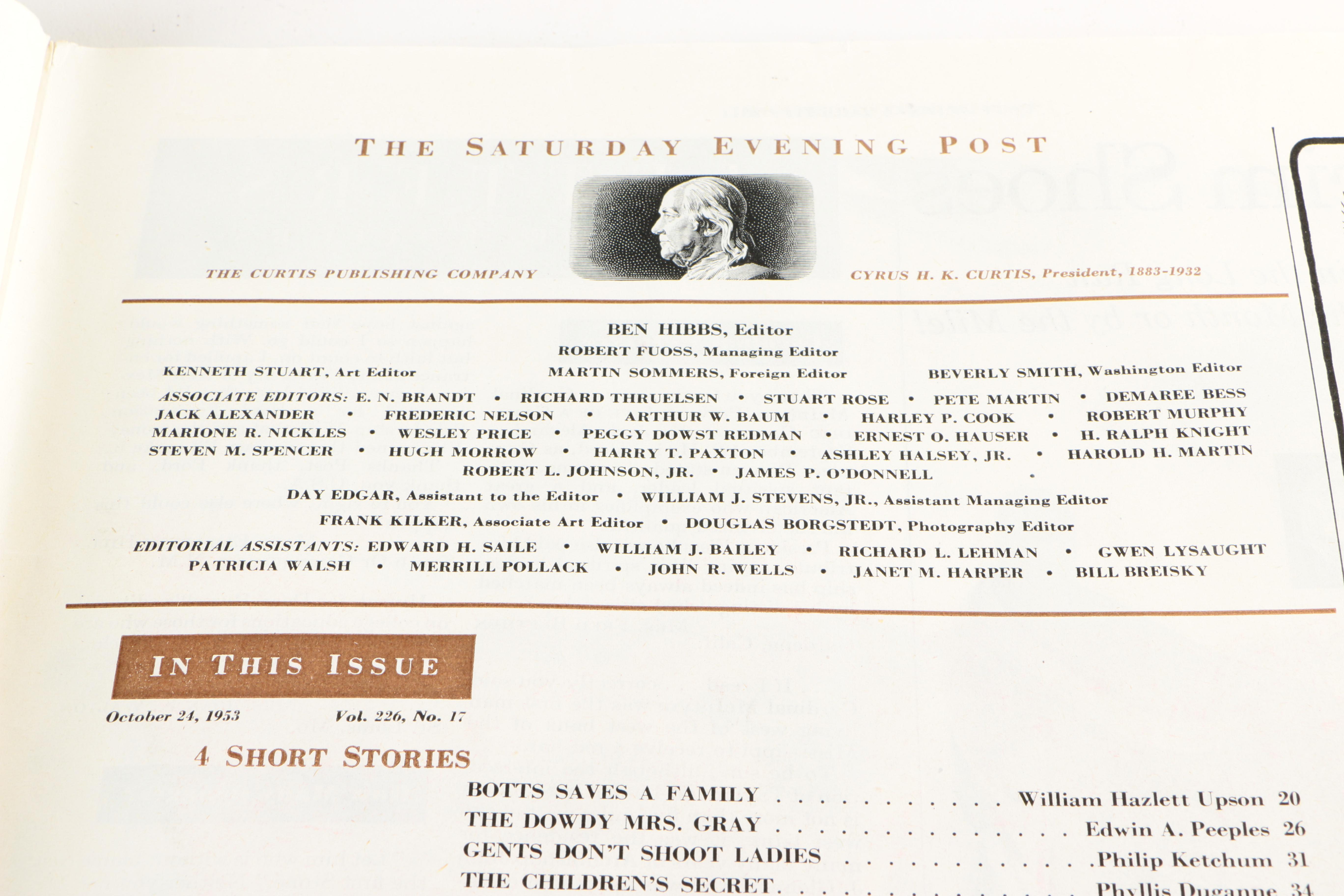 October 24, 1953 Vol. 226, No. 17 "The Saturday Evening Post"