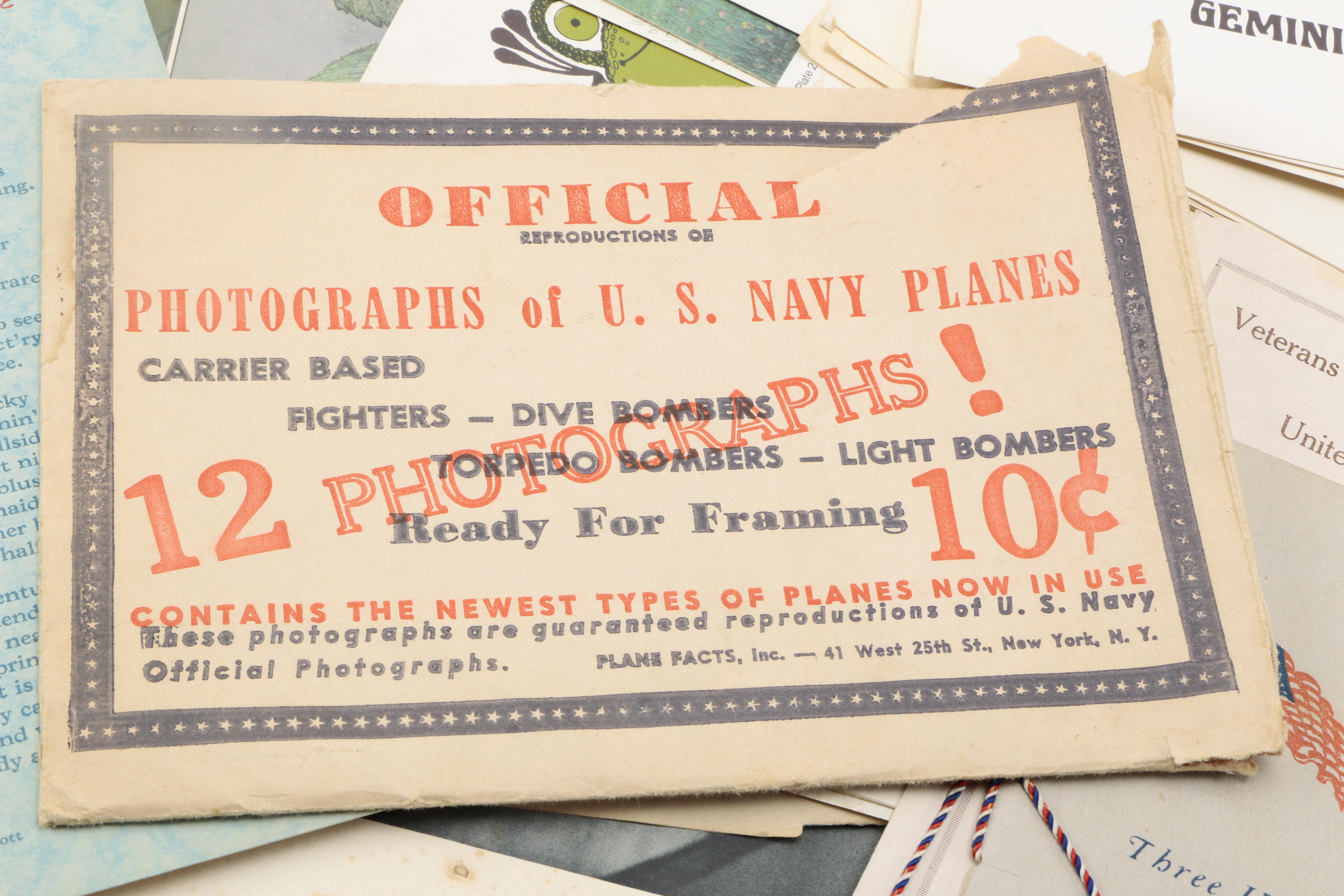 Ephemera Including "Cissy Gregg's Cook Book, Volume 1"