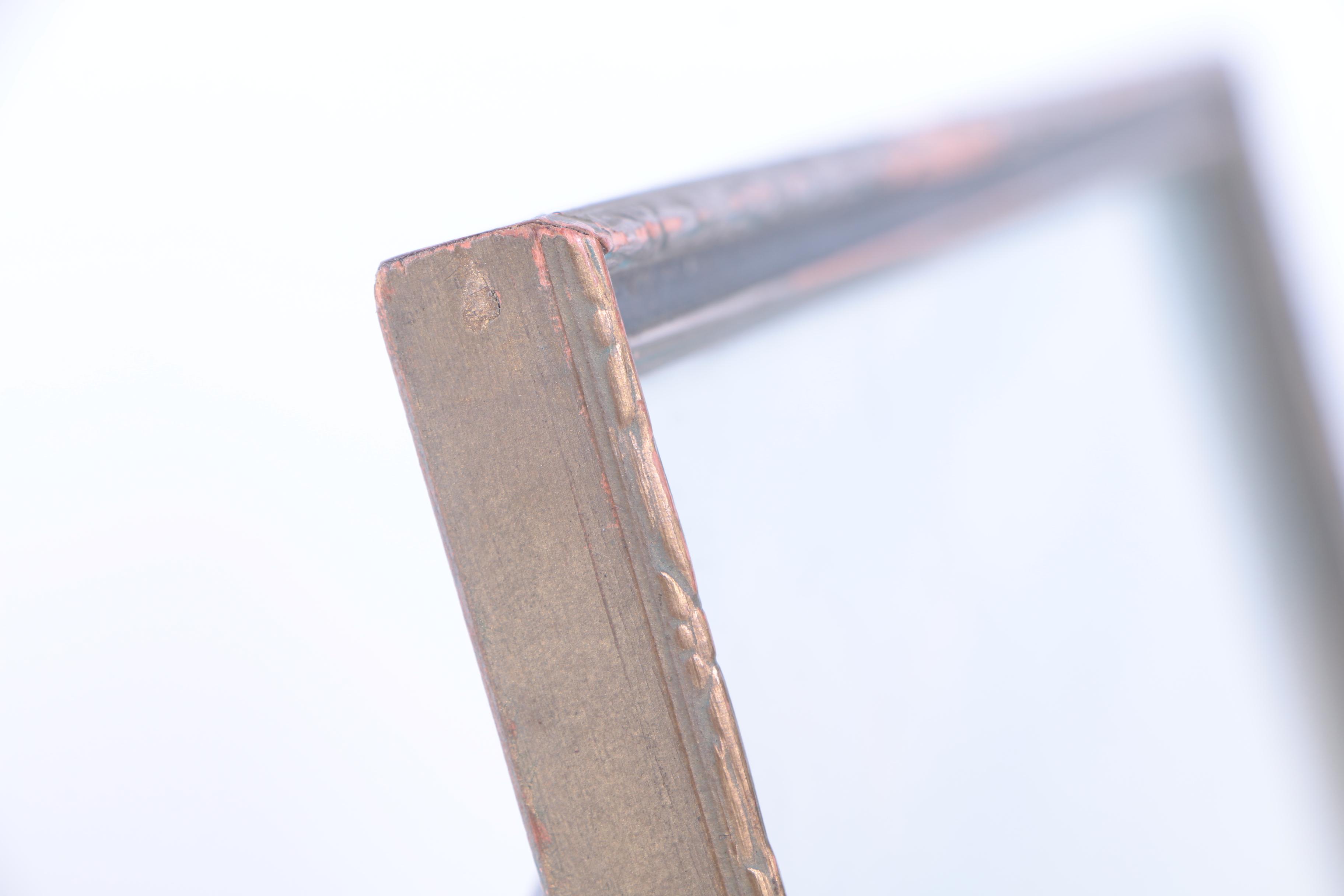 Watercolor Painting on Paper of Tree-Lined Waterfront