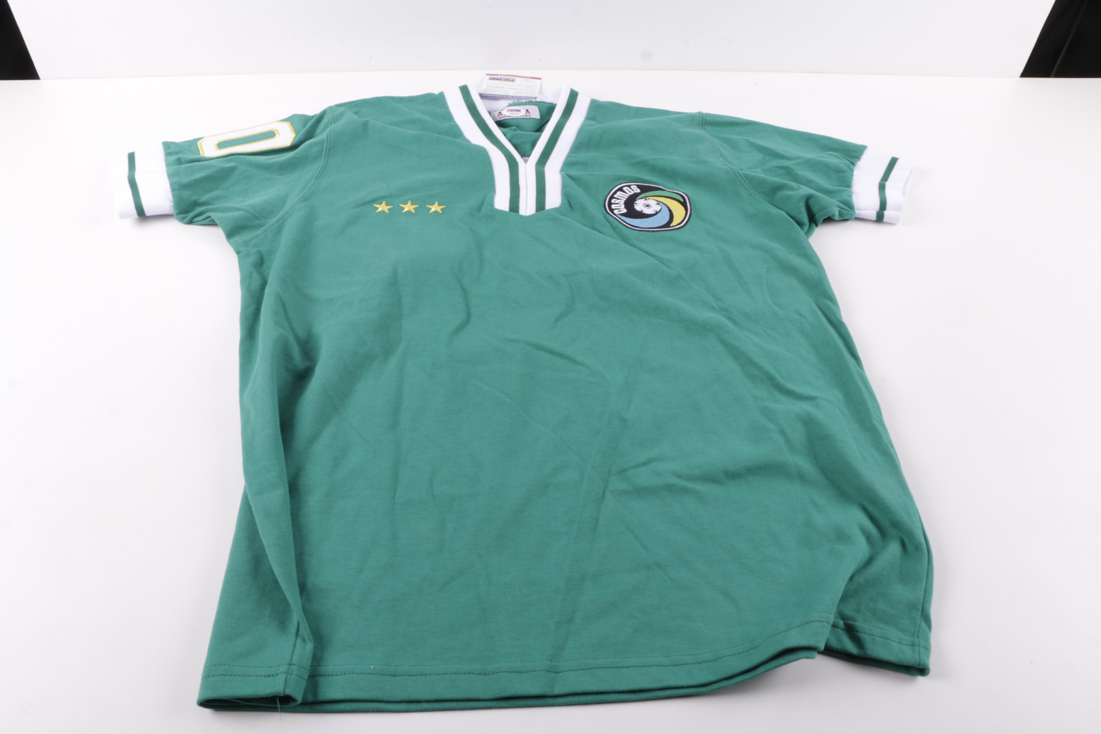 Vintage Pele Signed New York Cosmos Jersey