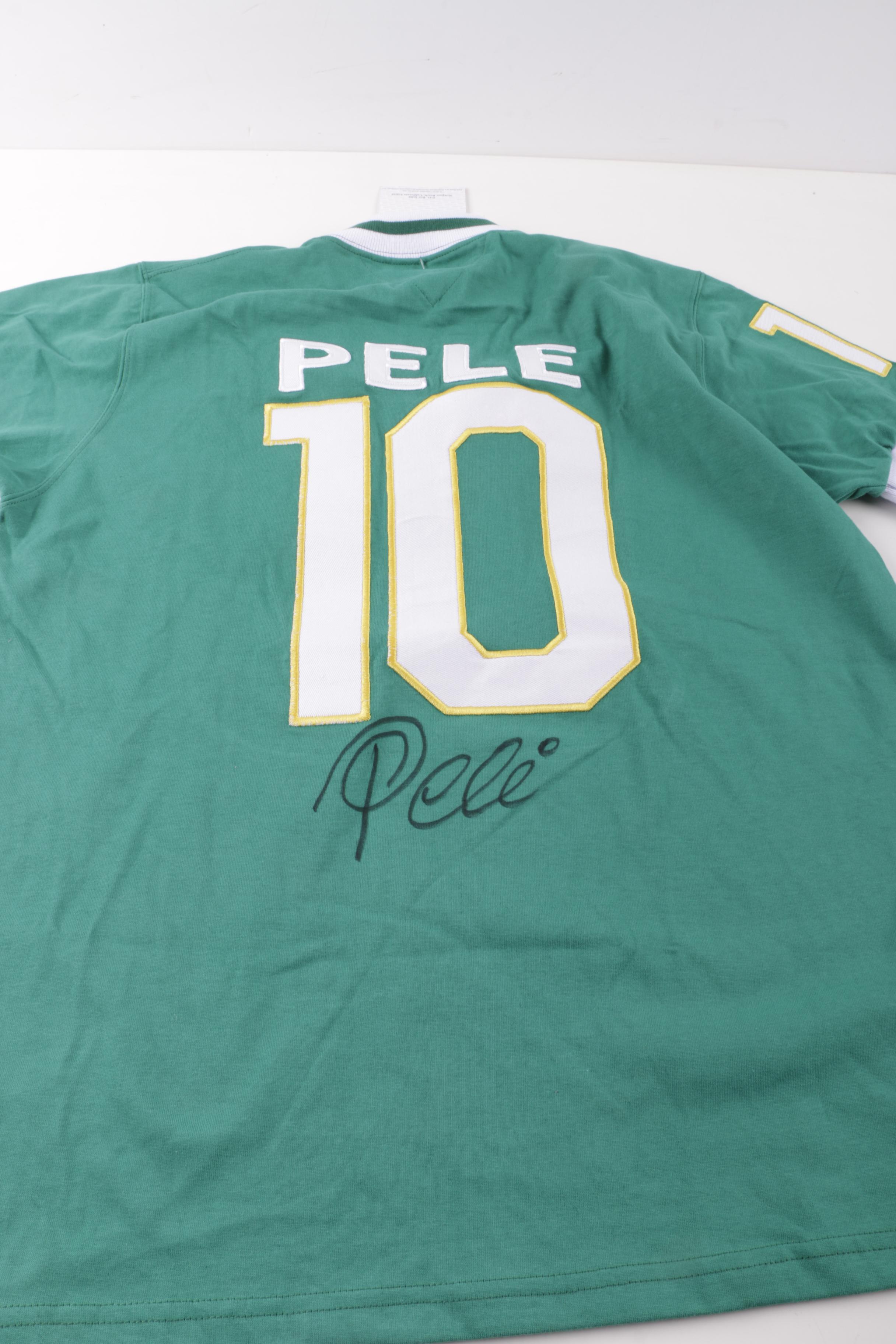 Vintage Pele Signed New York Cosmos Jersey