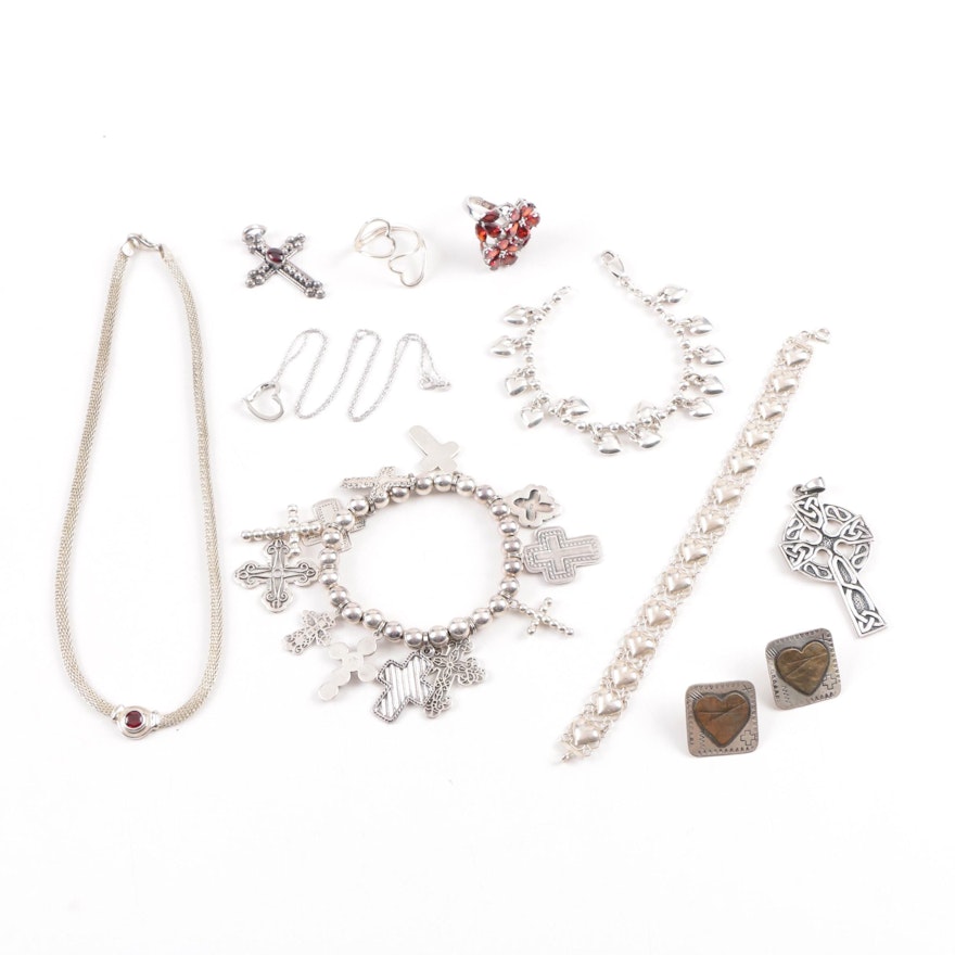 Sterling Silver Garnet Jewelry Assortment