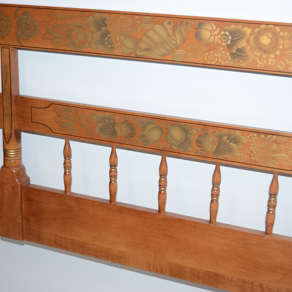 Hitchcock Style Maple Queen Size Headboard