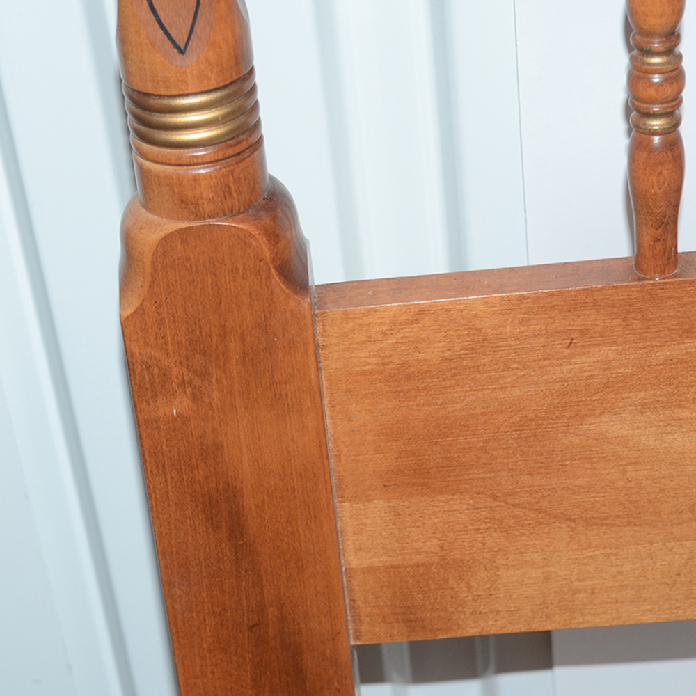 Hitchcock Style Maple Queen Size Headboard