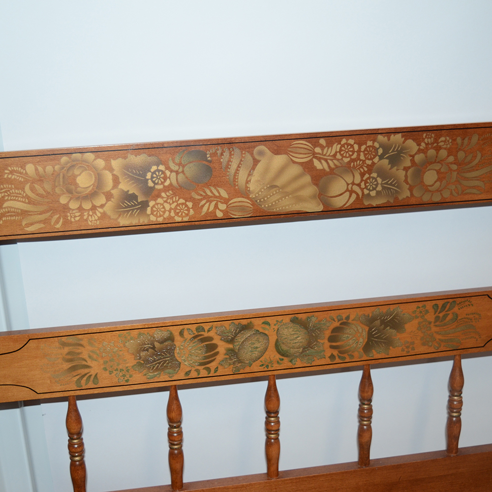 Hitchcock Style Maple Queen Size Headboard