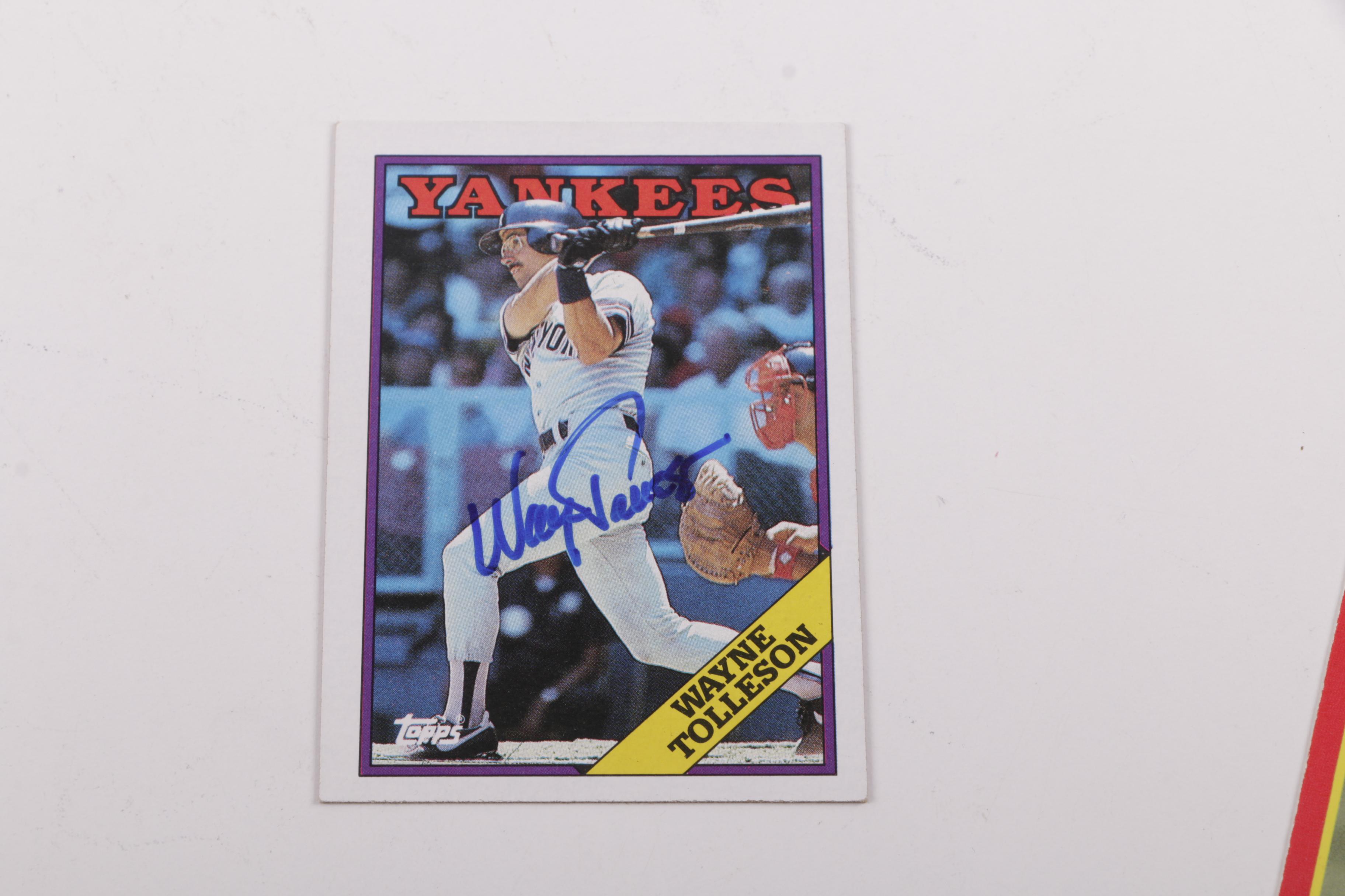 Collection of Signed Yankees Baseball Cards