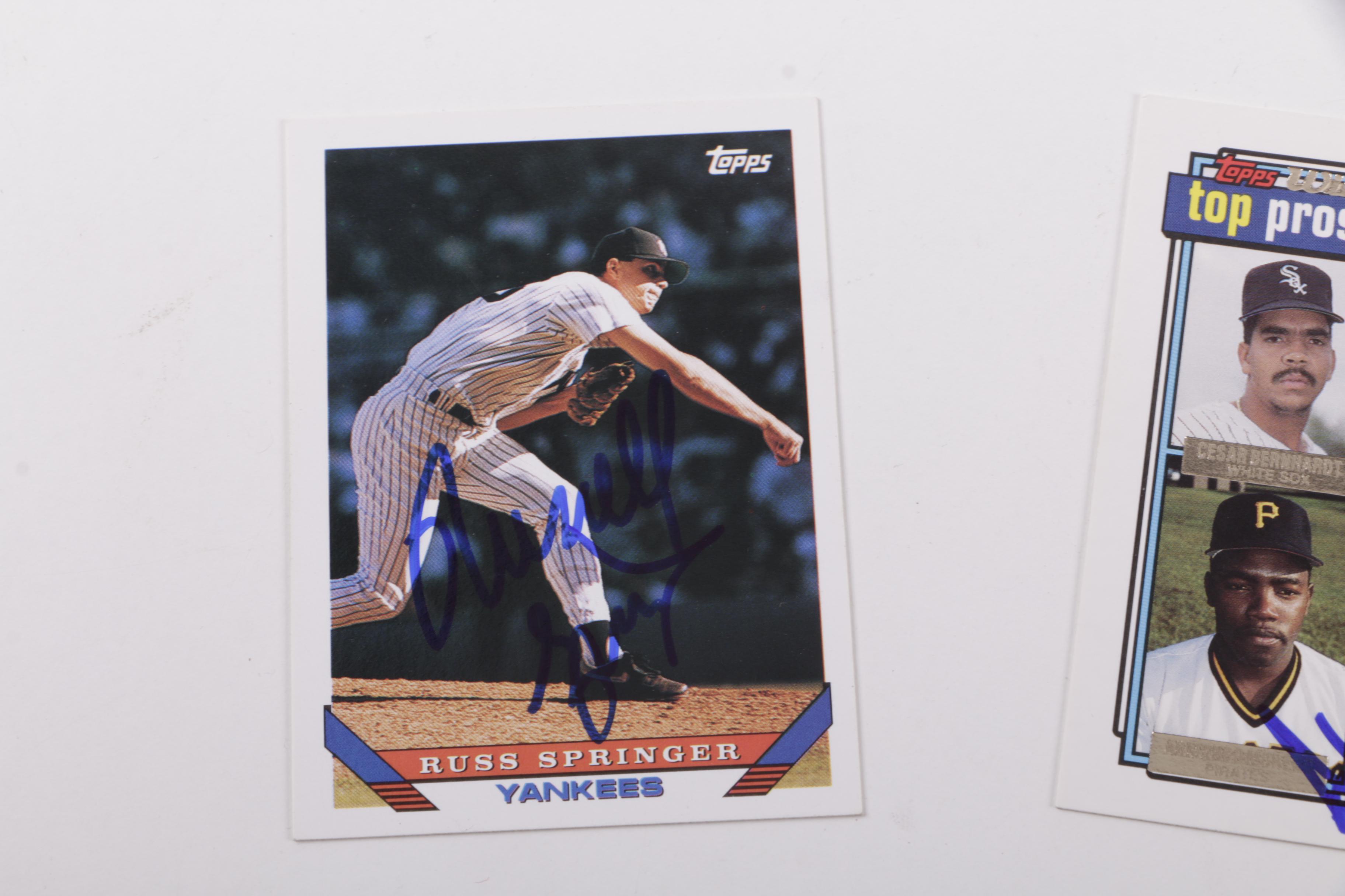 Collection of Signed Yankees Baseball Cards