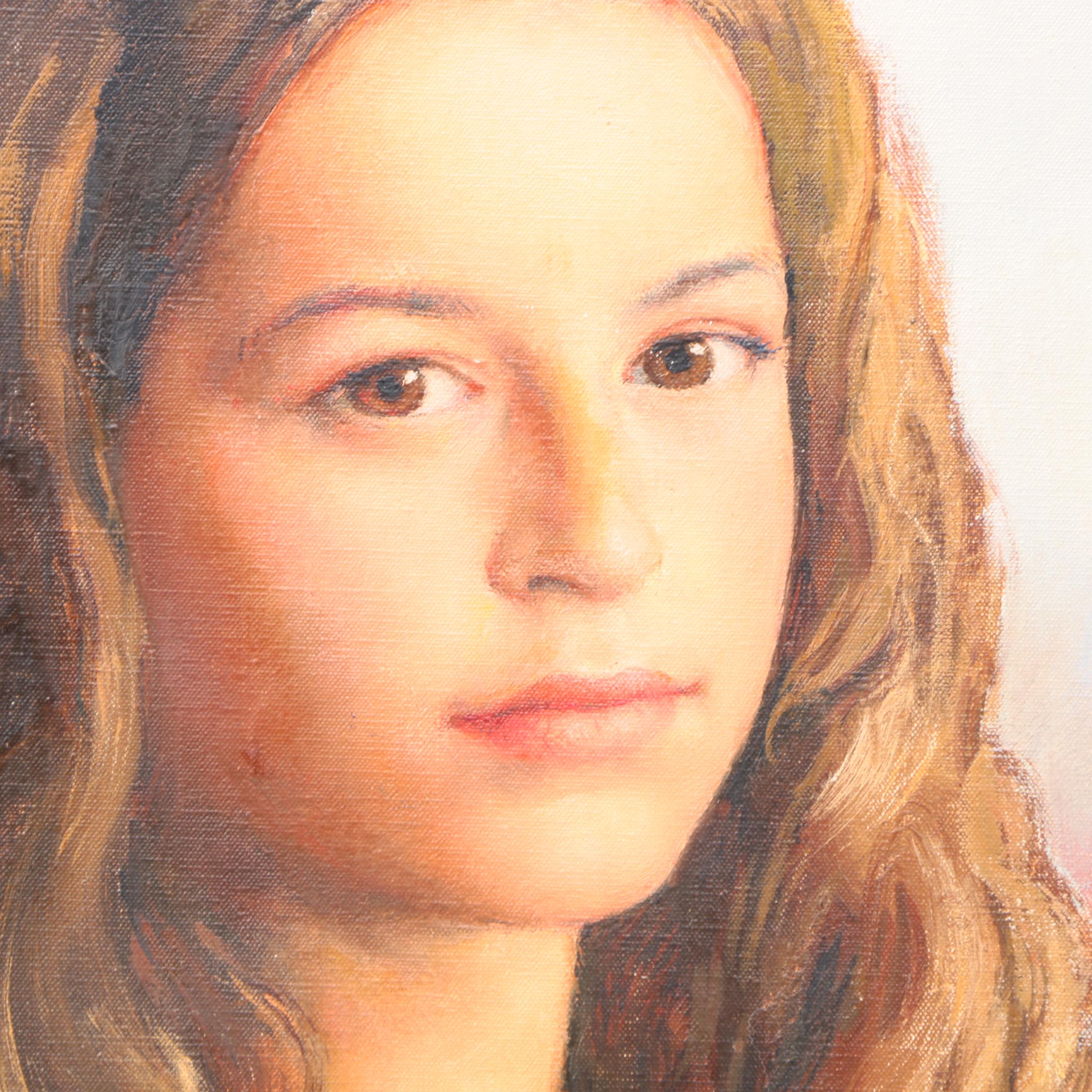 Maurice Ehlinger Oil on Canvas Portrait of a Woman