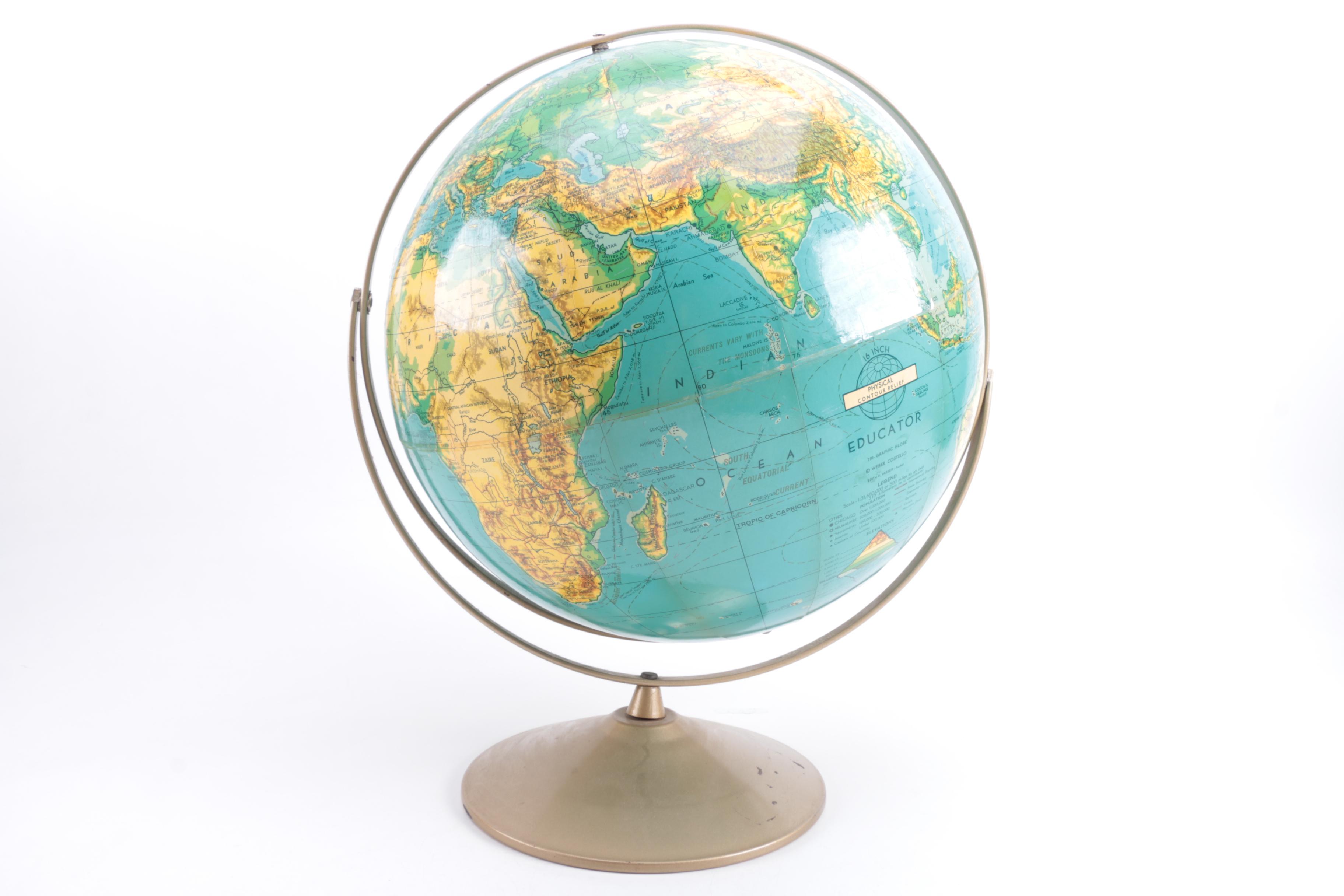 Pivoting Globe on a Base