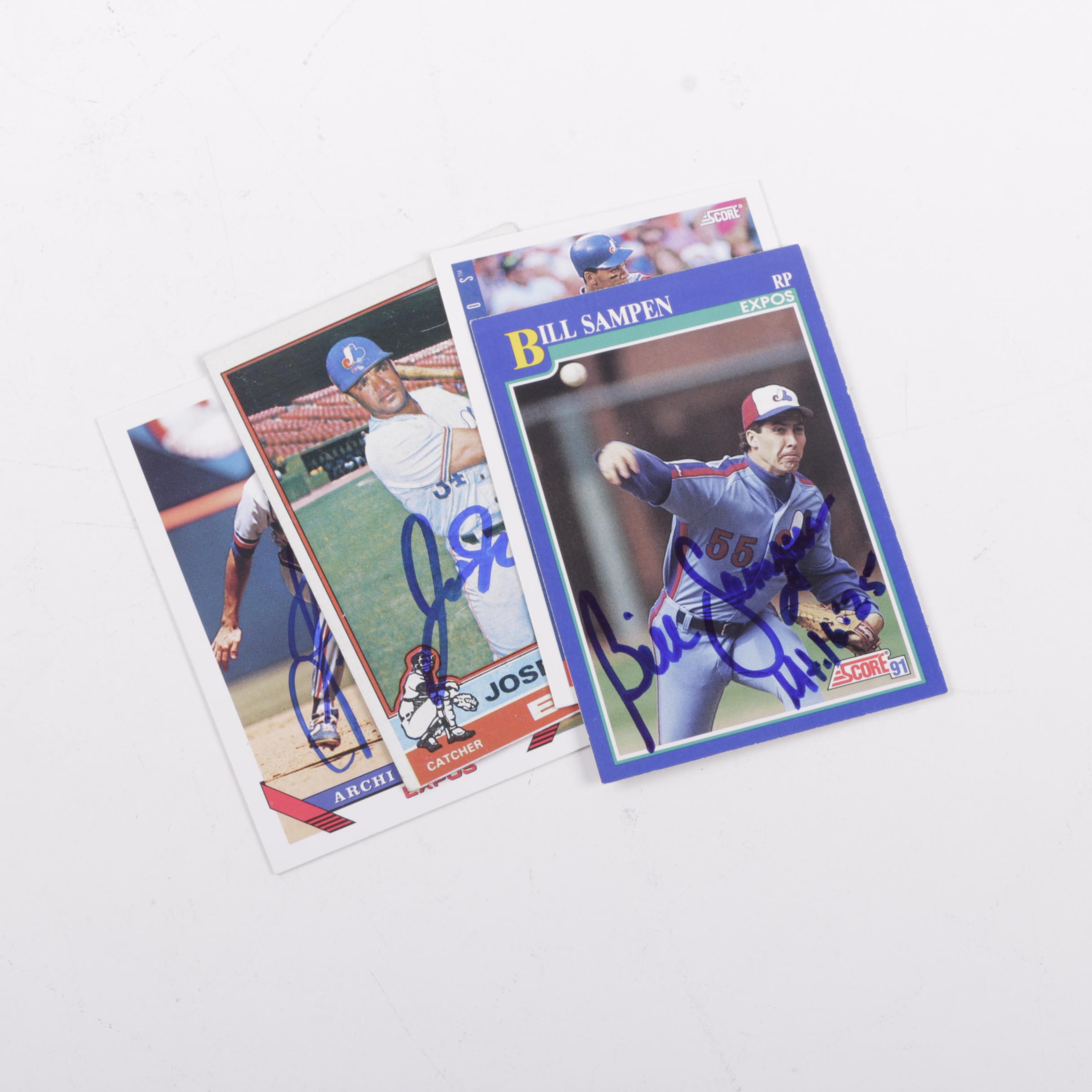 Collection of Montreal Expos Autographed Baseball Cards