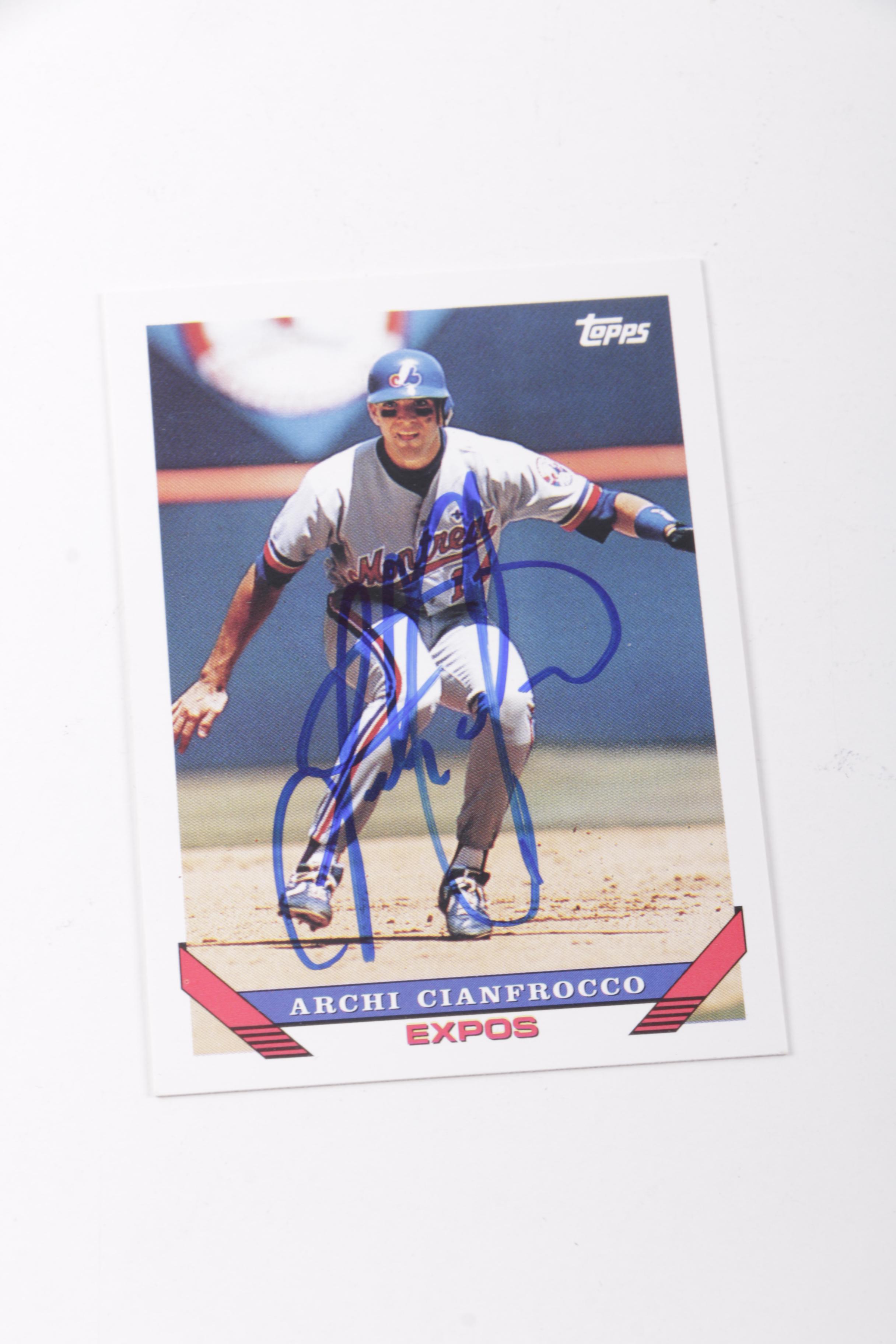 Collection of Montreal Expos Autographed Baseball Cards