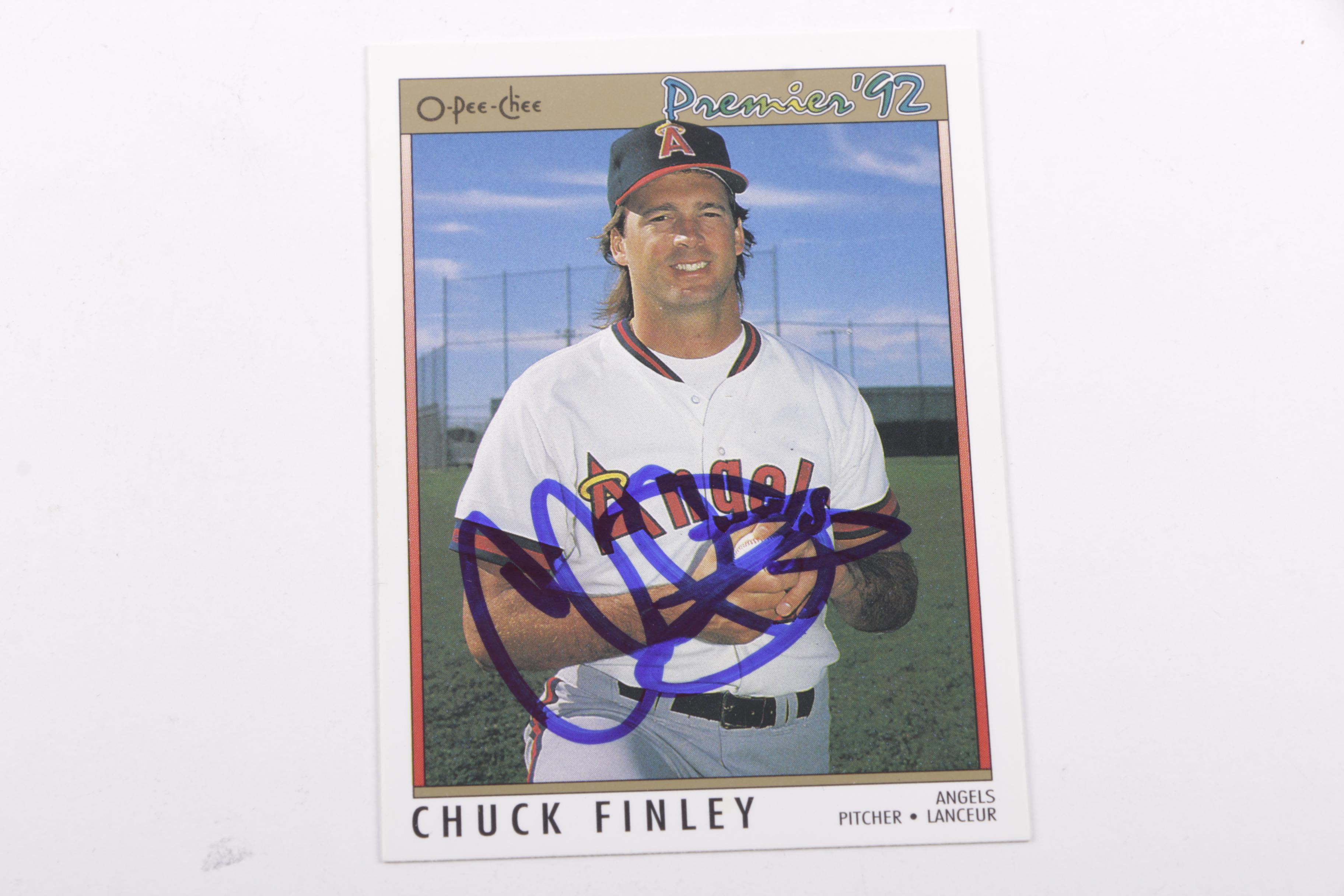 California Angels Signed Baseball Cards