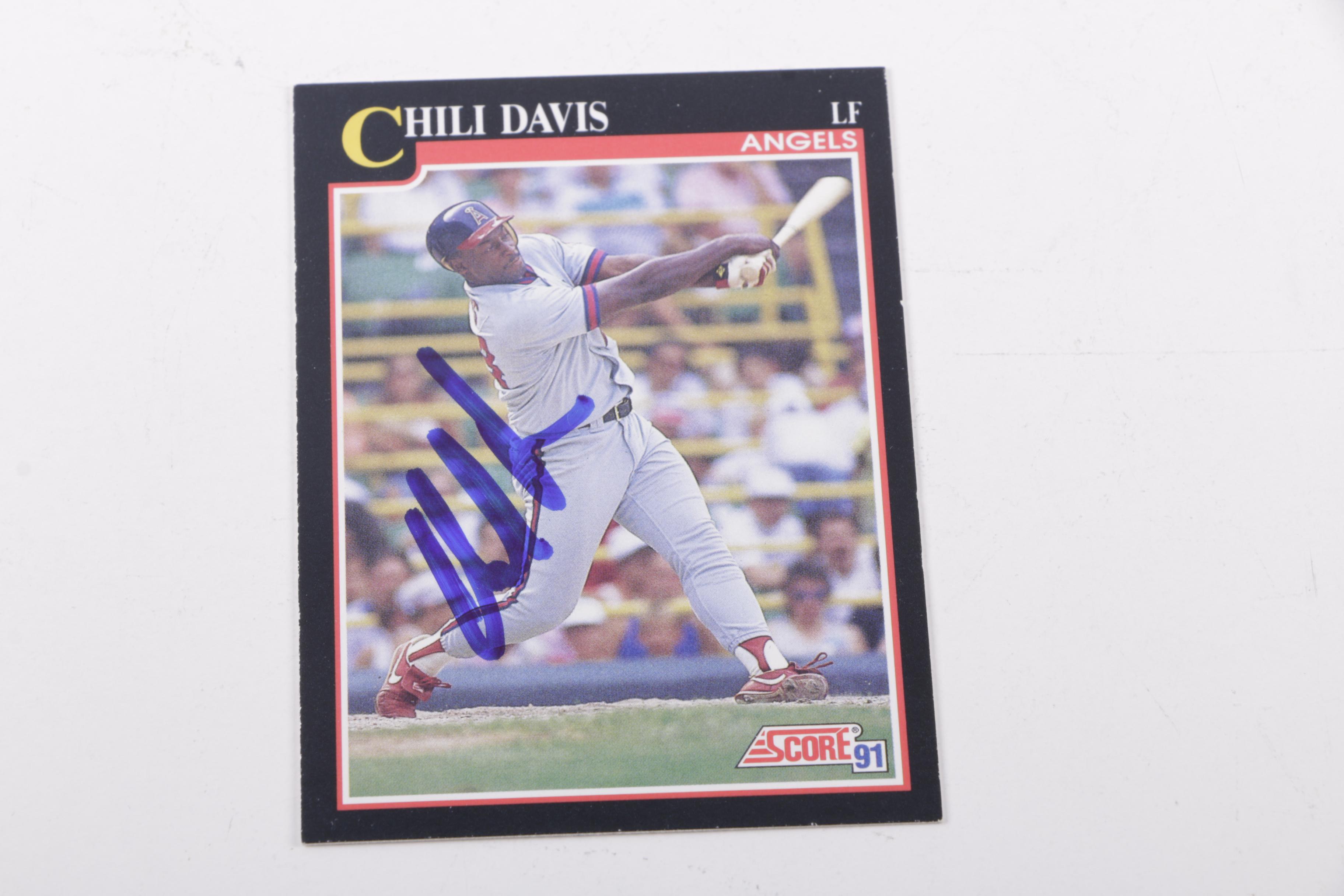 California Angels Signed Baseball Cards