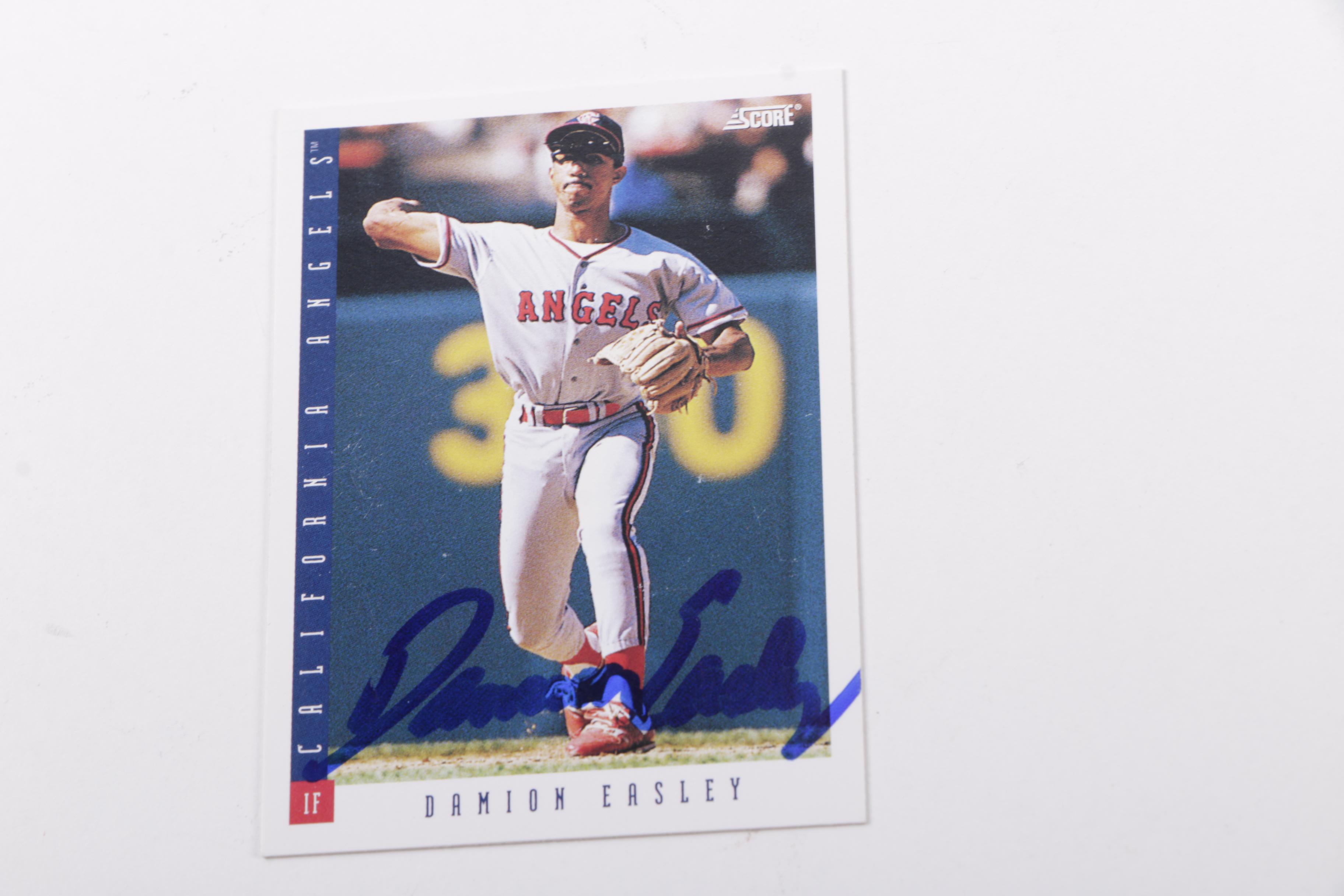 California Angels Signed Baseball Cards
