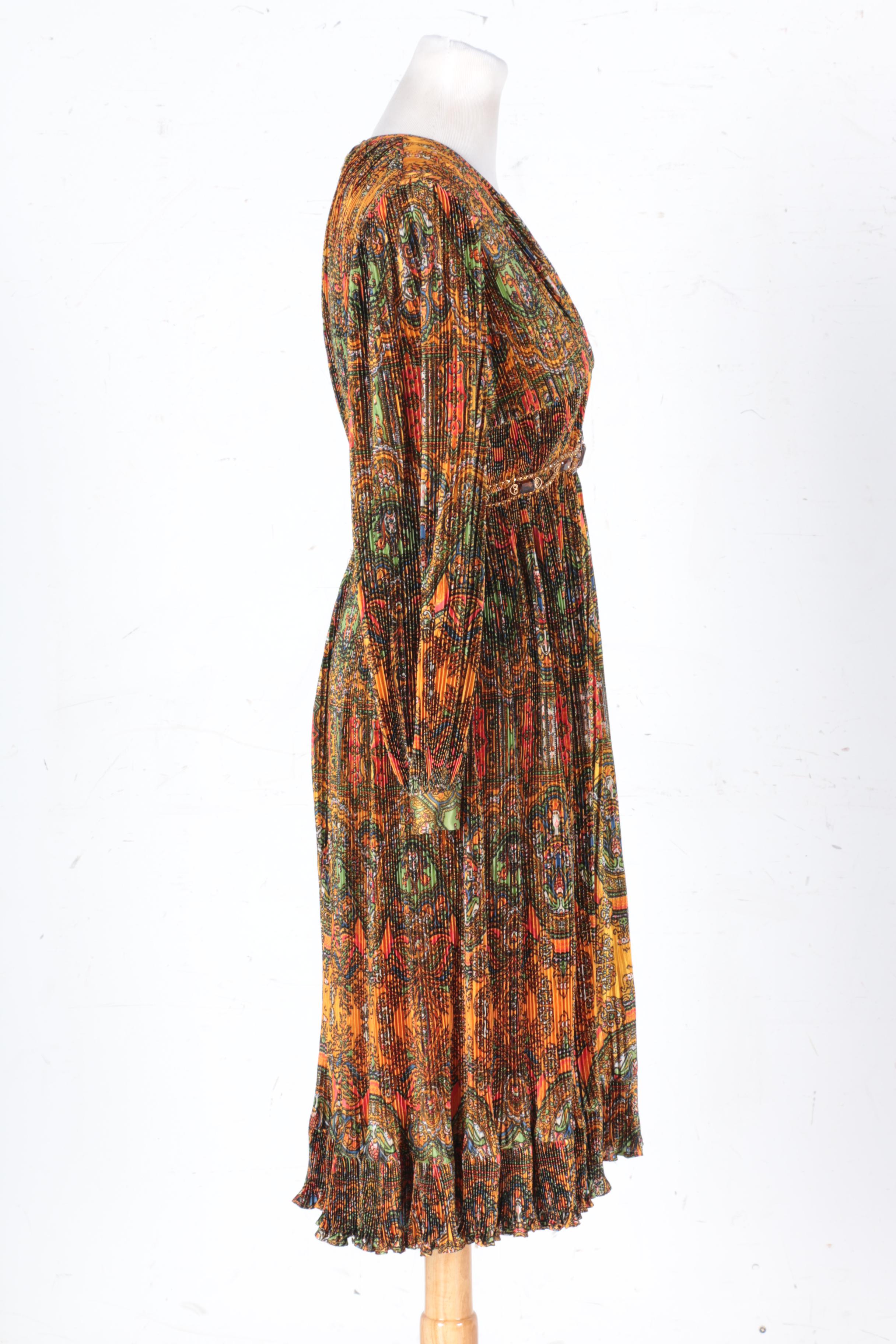 Circa 1970s Jerry Silverman Accordion Pleated Dress