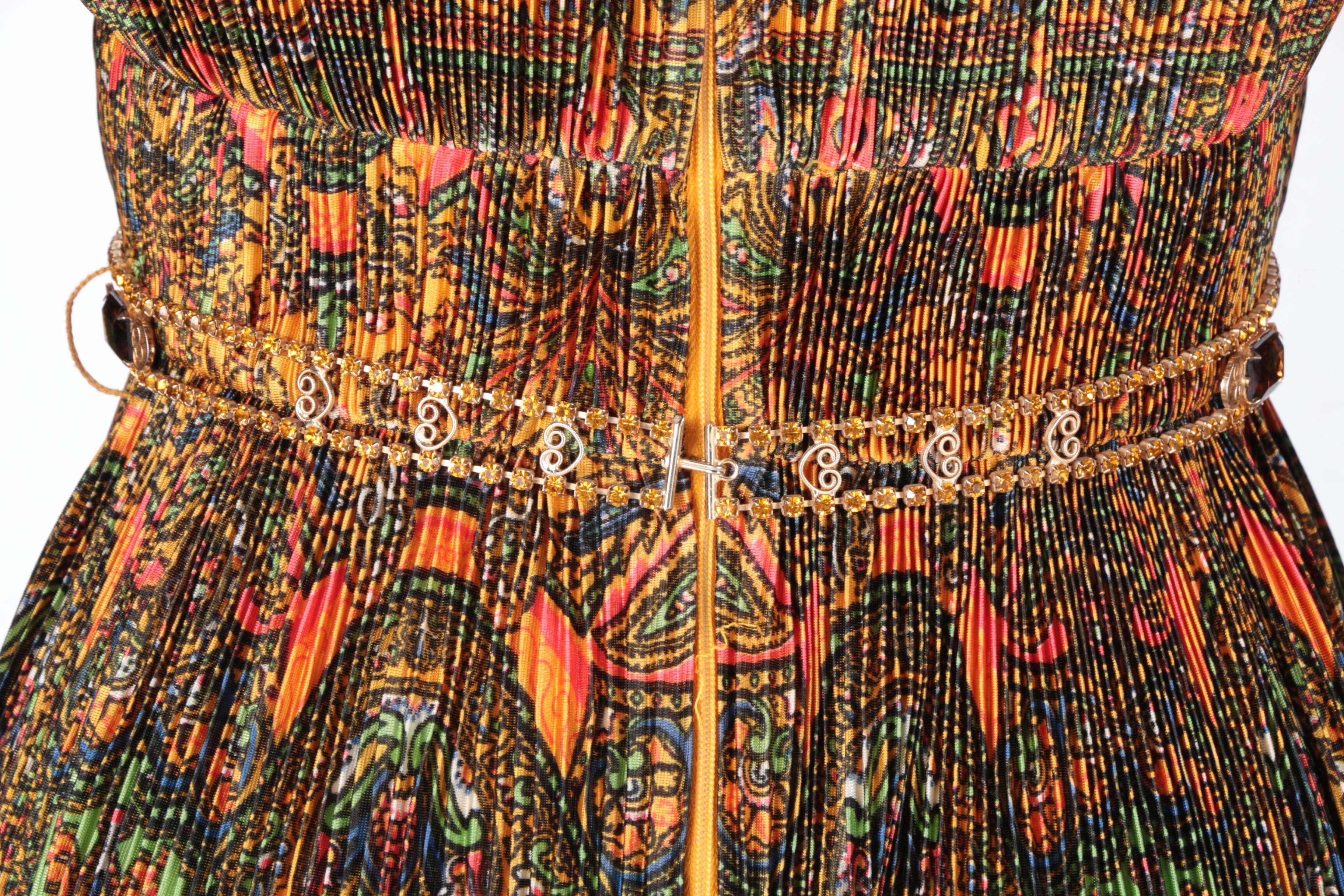 Circa 1970s Jerry Silverman Accordion Pleated Dress