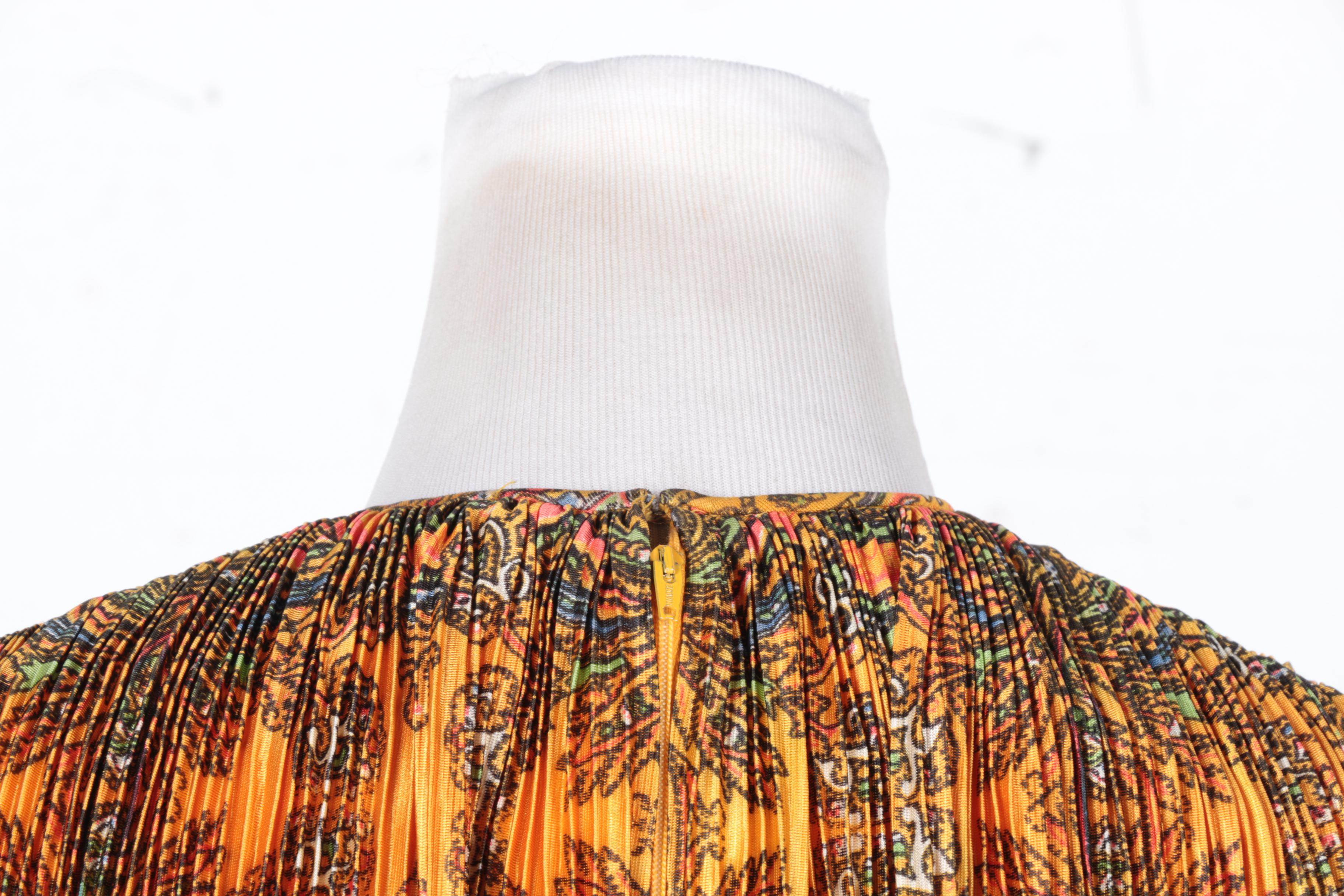 Circa 1970s Jerry Silverman Accordion Pleated Dress