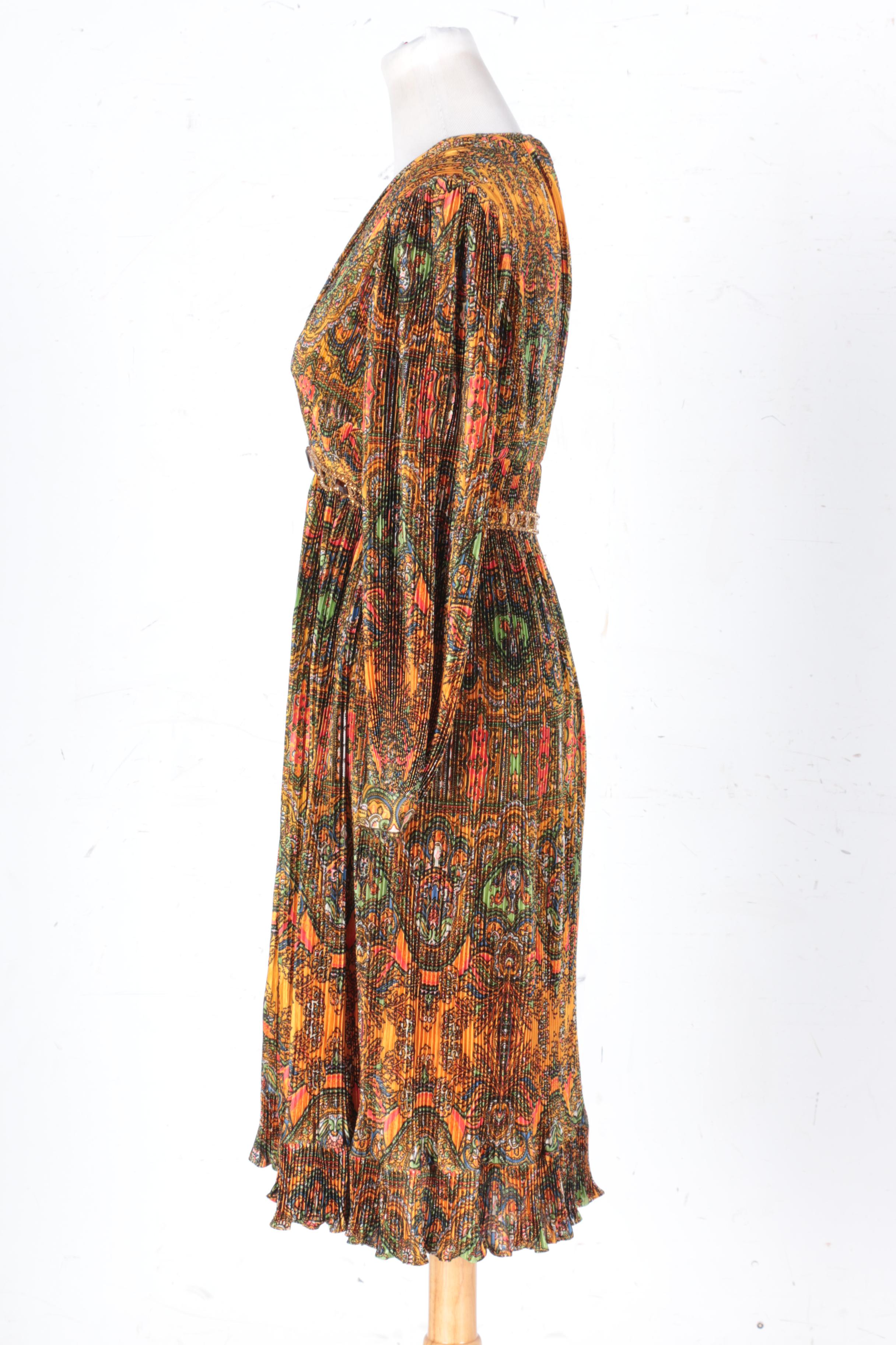 Circa 1970s Jerry Silverman Accordion Pleated Dress