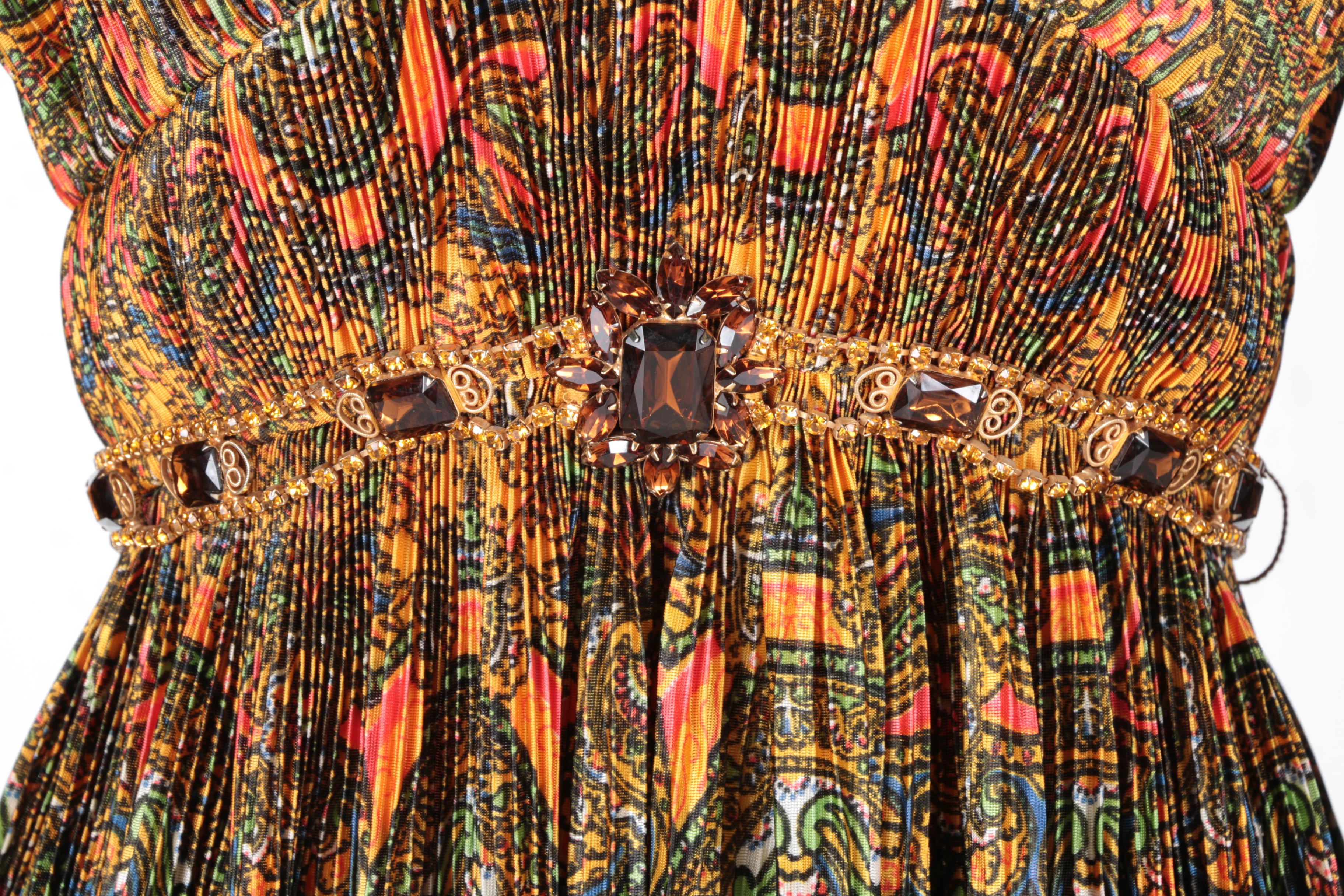 Circa 1970s Jerry Silverman Accordion Pleated Dress