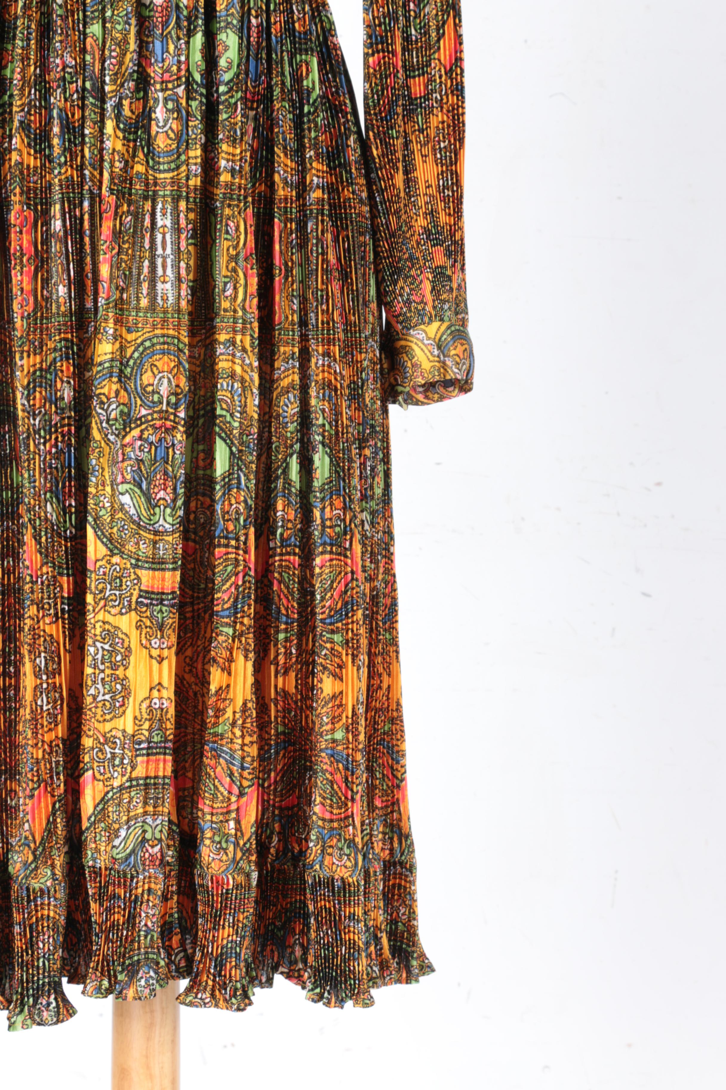 Circa 1970s Jerry Silverman Accordion Pleated Dress