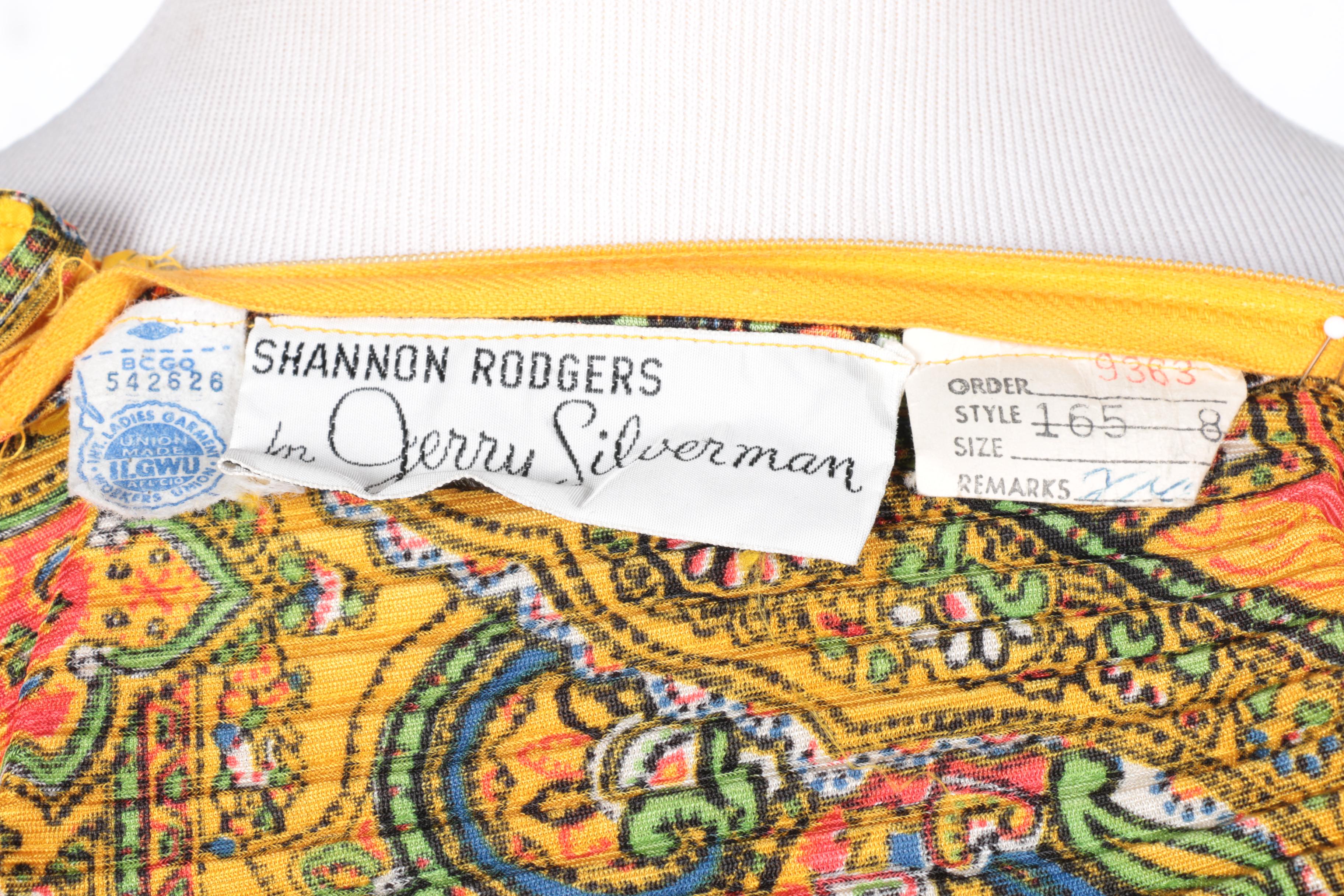 Circa 1970s Jerry Silverman Accordion Pleated Dress