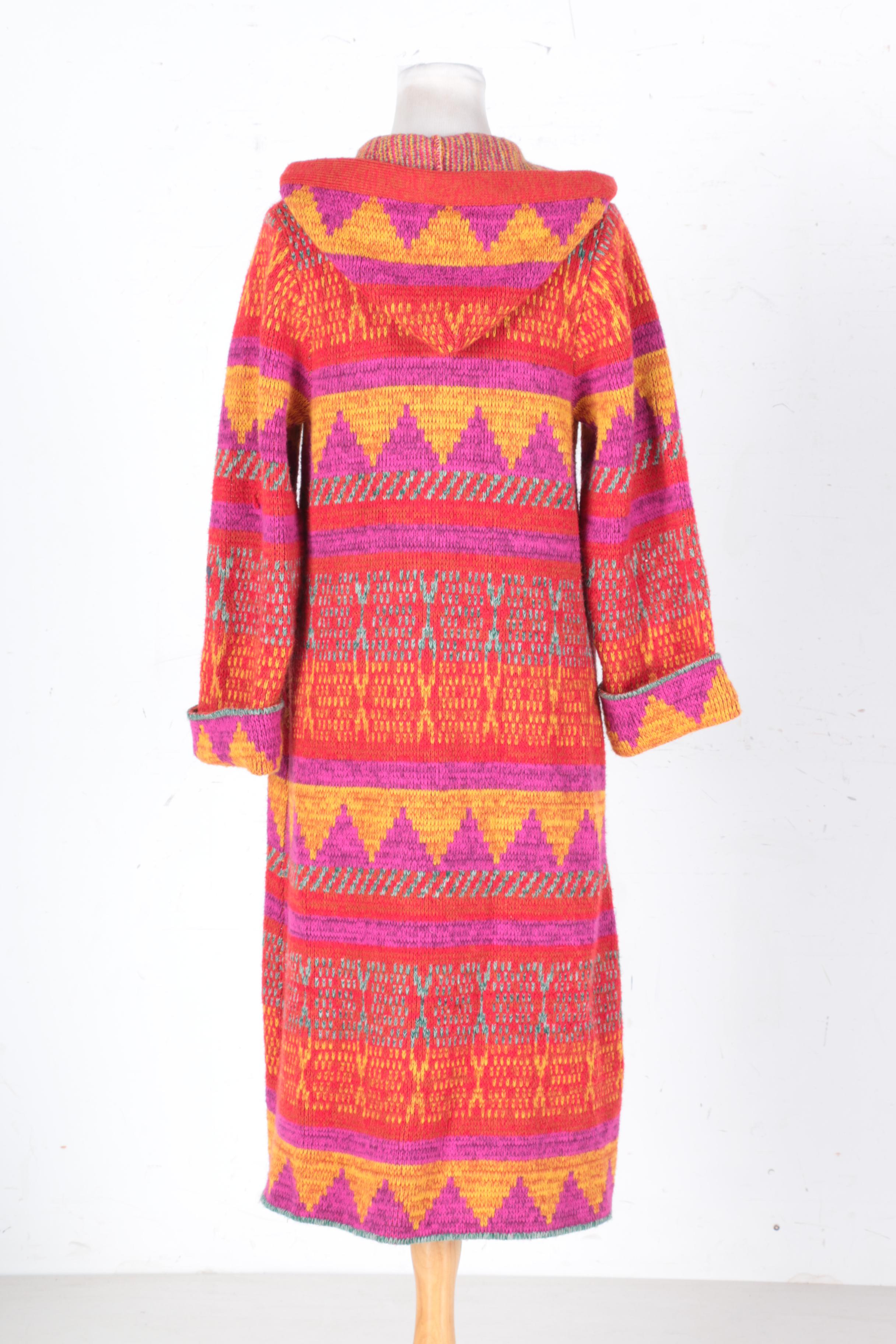 Sabra Women's Long Hooded Knit Coat