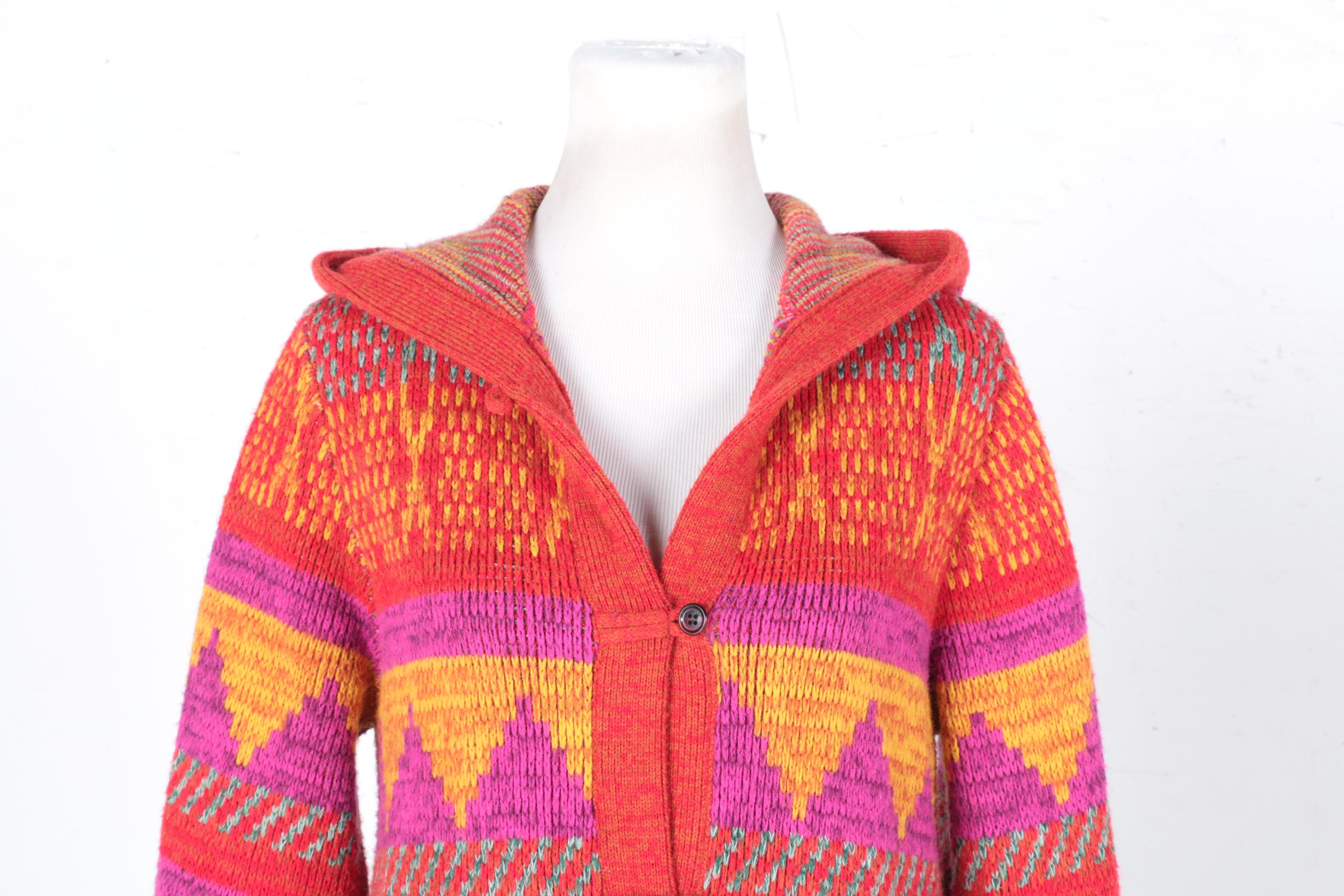 Sabra Women's Long Hooded Knit Coat