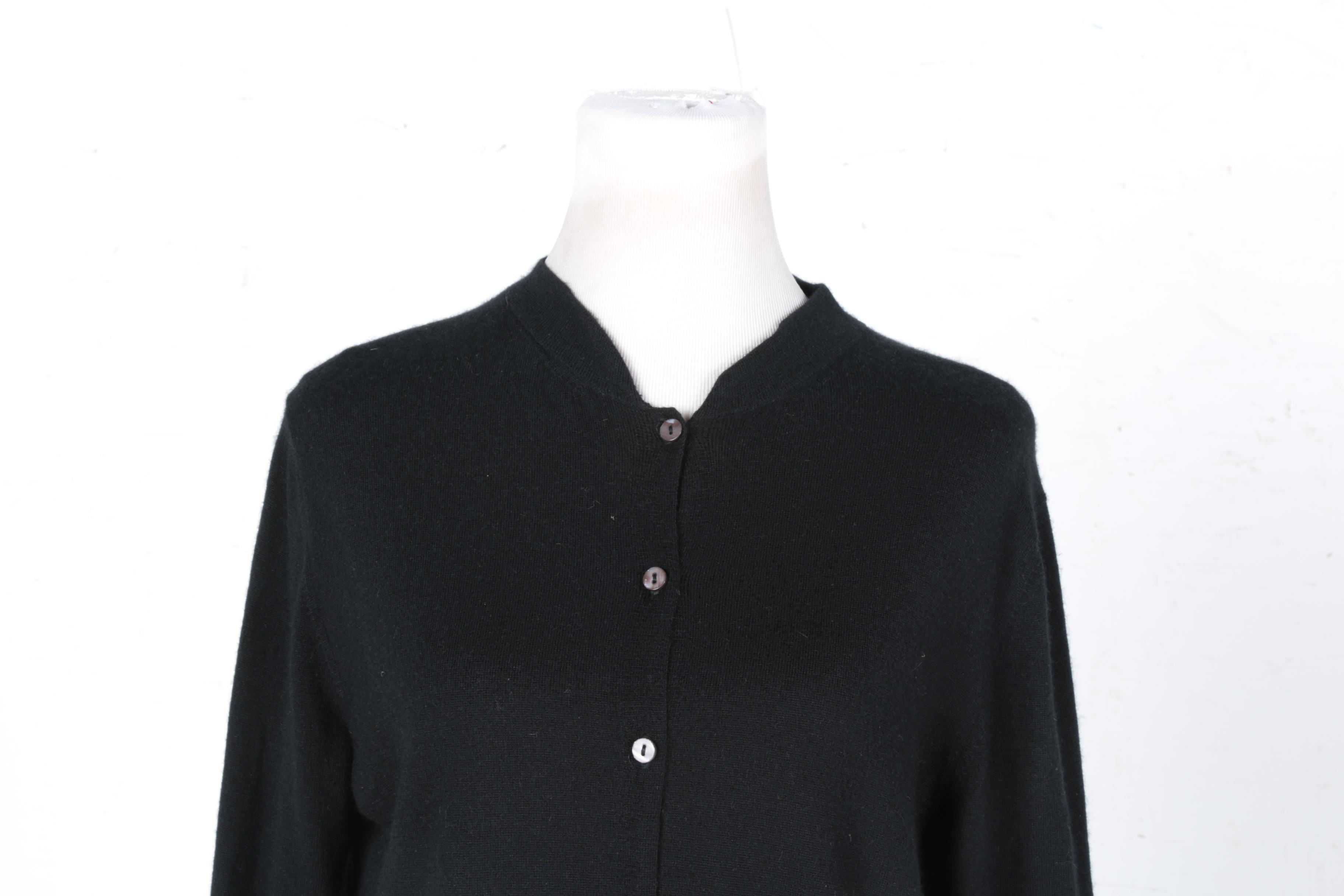 Edith Mezard Black Cardigan Sweater