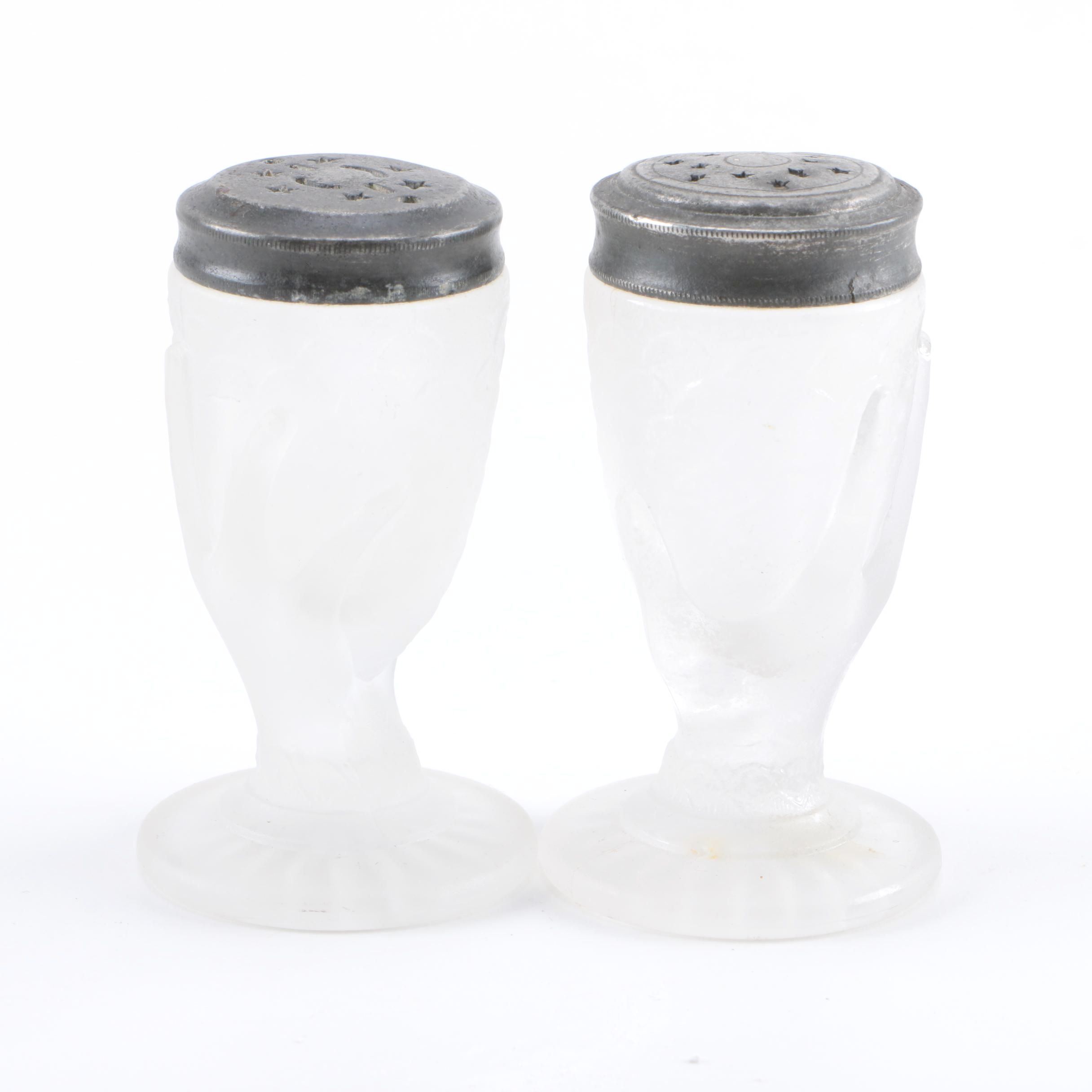 Antique "Tree of Life with Hand" Salt and Pepper Shakers by Hobbs