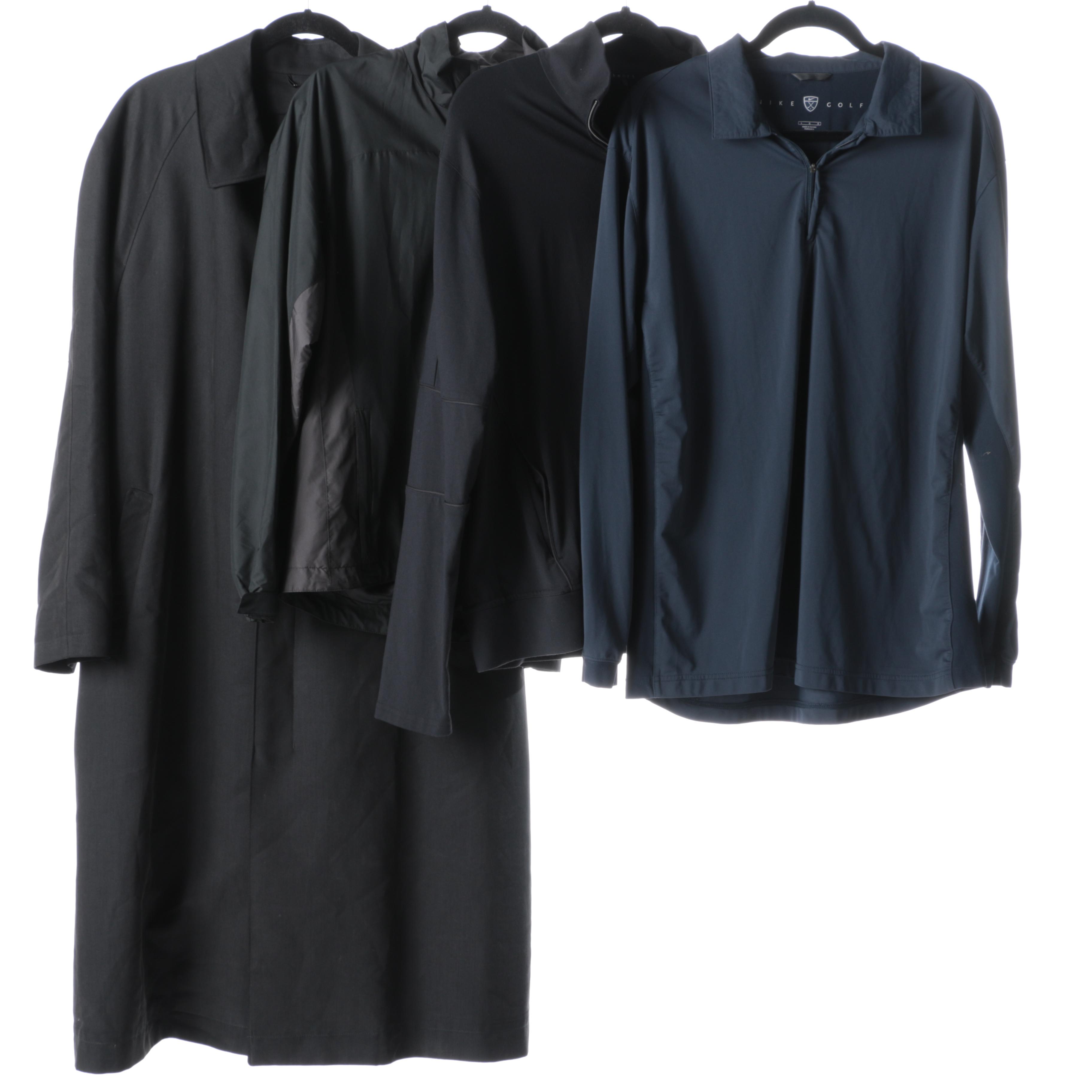 Men's Three-Quarter Zip Pull-Overs and Trench Coat