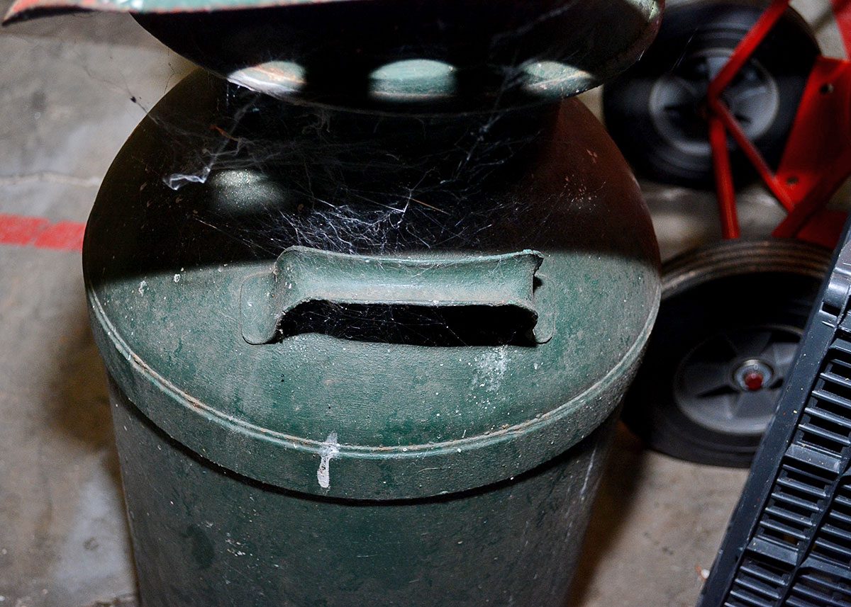 Vintage Milk Can Tractor Seat Stool