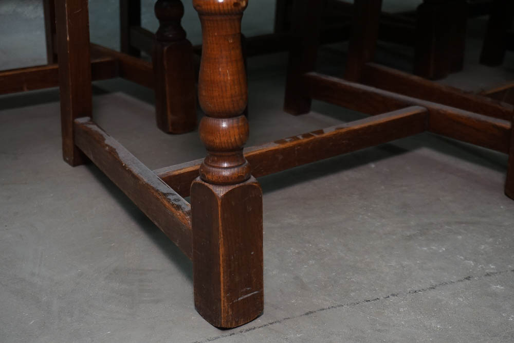 Vintage "Old Charm" Jacobean Revival Side Chairs by Wood Bros.