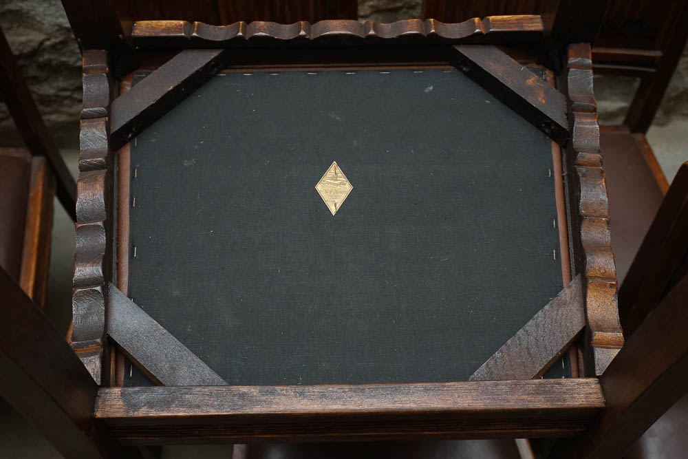 Vintage "Old Charm" Jacobean Revival Side Chairs by Wood Bros.