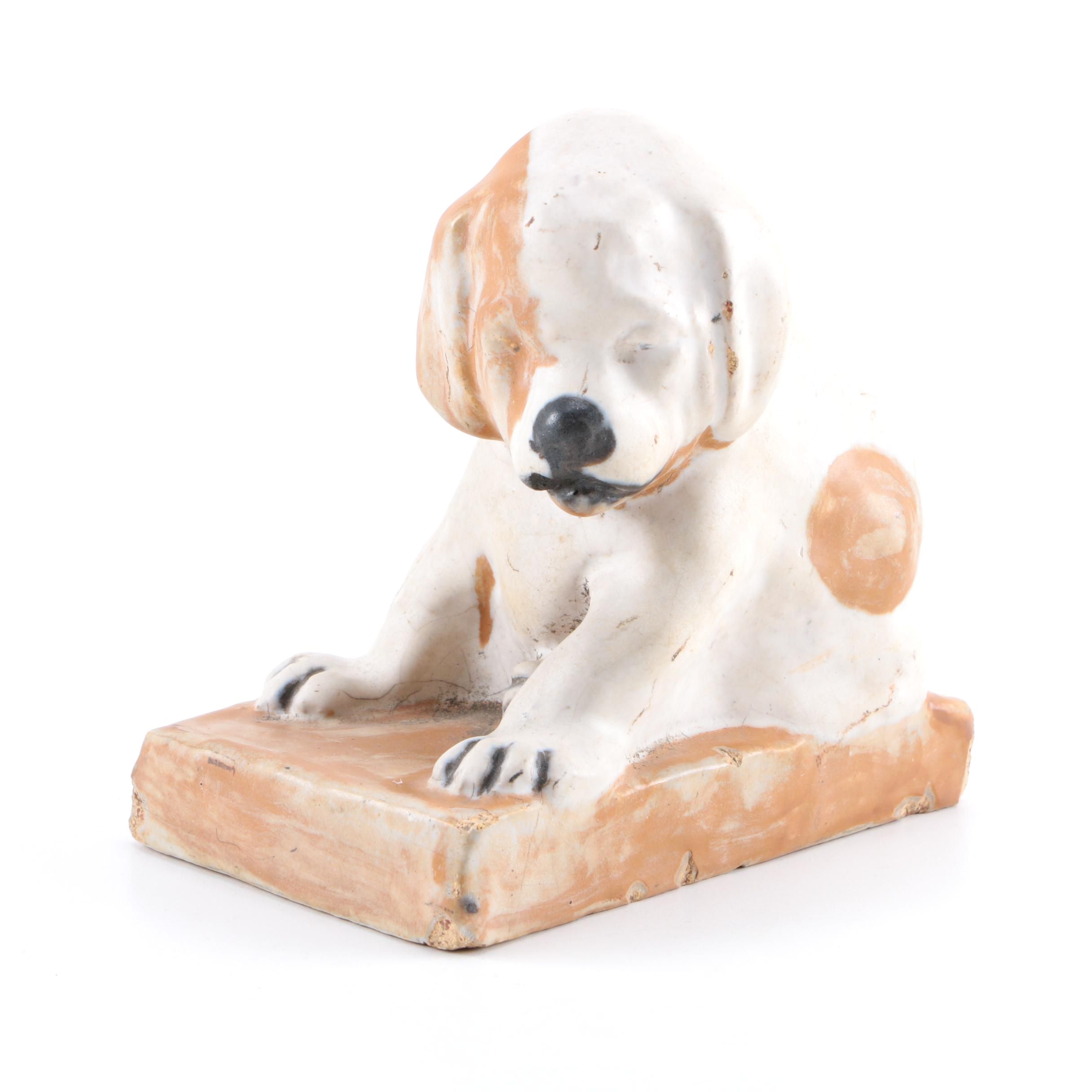 Norweta Northwestern Terra Cotta Co. Dog Figurine