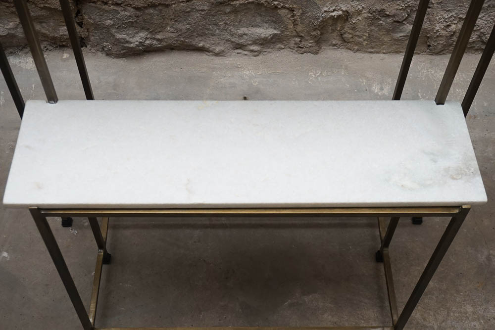 Marble-Topped Display Shelves