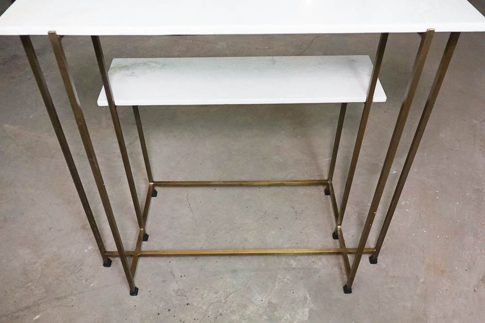 Marble-Topped Display Shelves