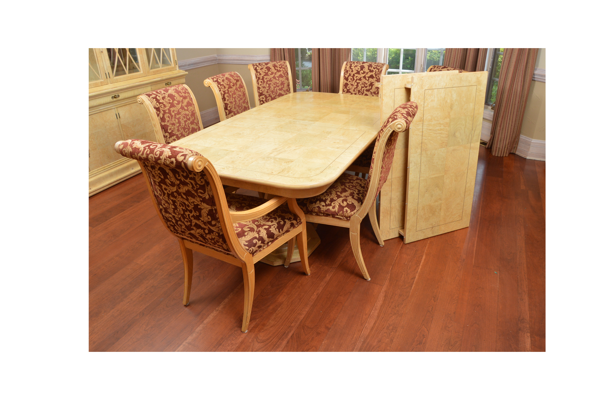 Neoclassical Inspired Dining Table With Eight Chairs by Henredon