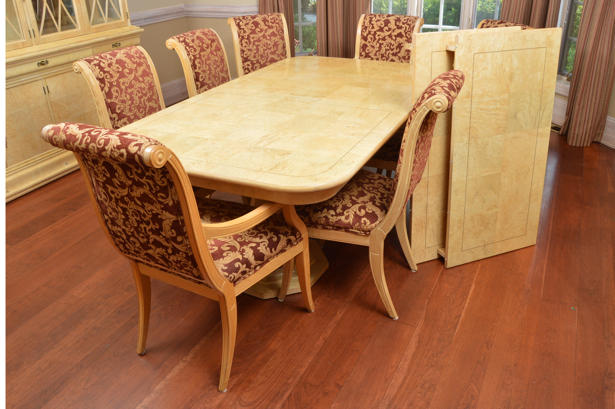 Neoclassical Inspired Dining Table With Eight Chairs by Henredon