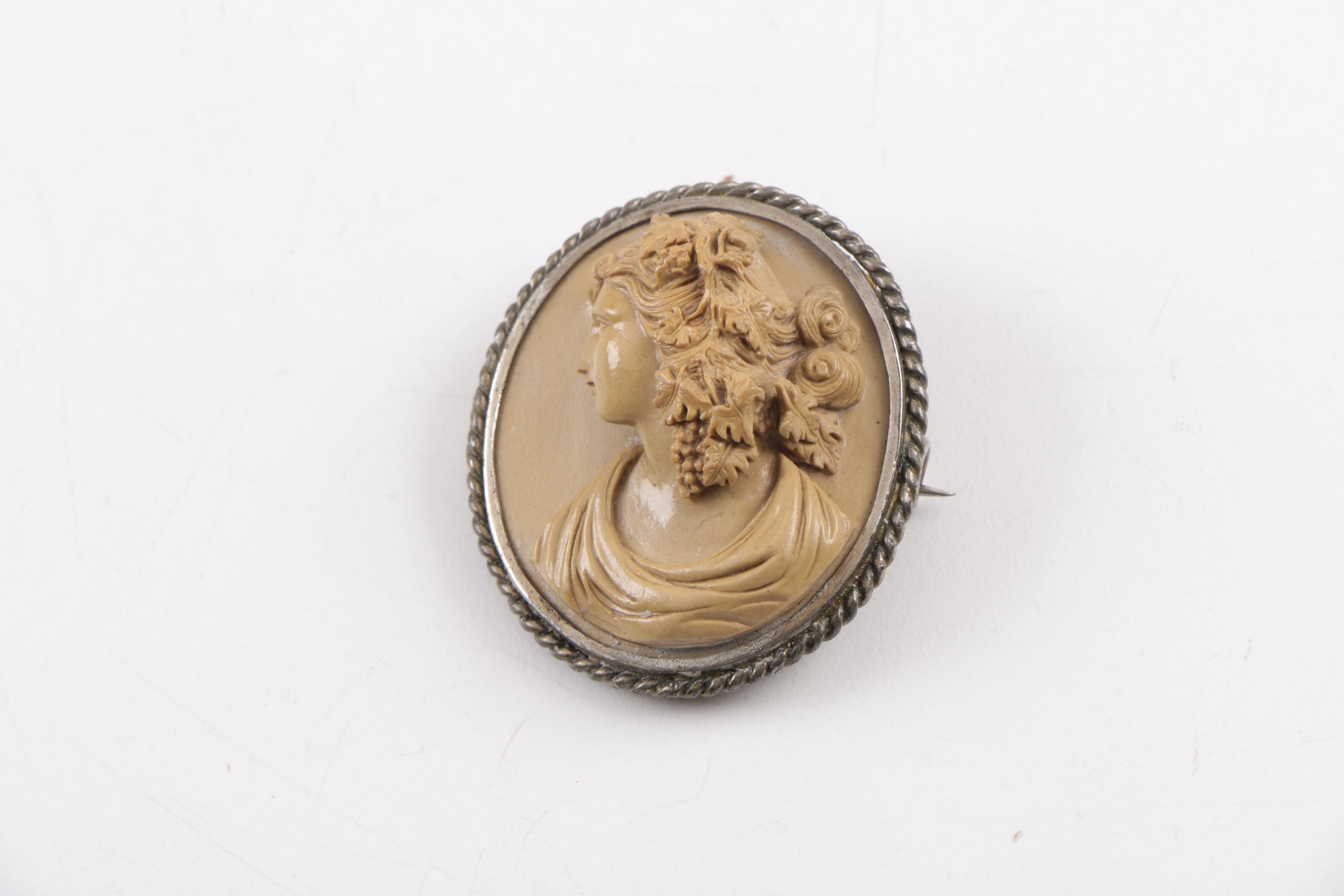 Vintage Jewelry Including Carved Bone