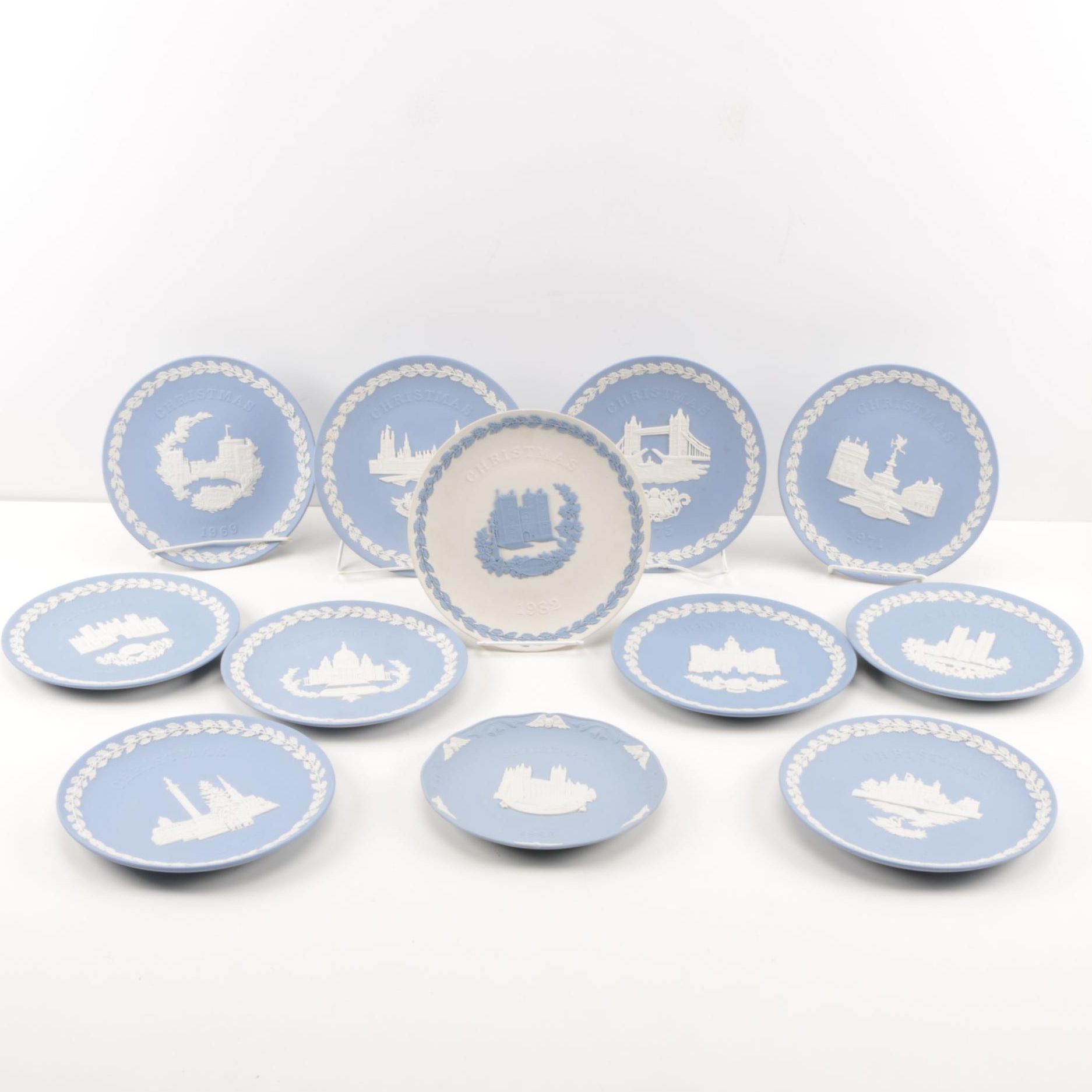 Twelve Wedgwood Christmas Plates