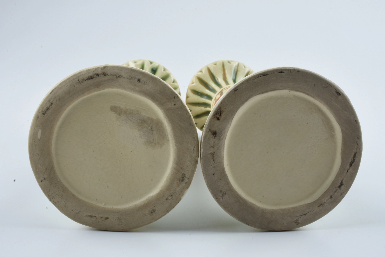 Roseville "Donatello" Candlesticks