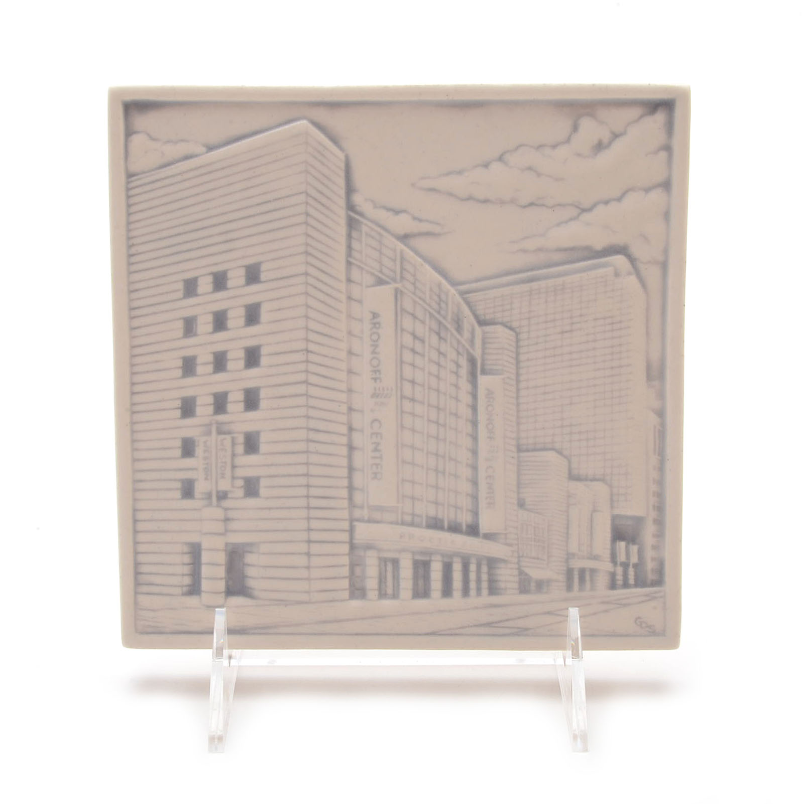 Rookwood Pottery 1st Edition Commemorative White "Aronoff"  Tile