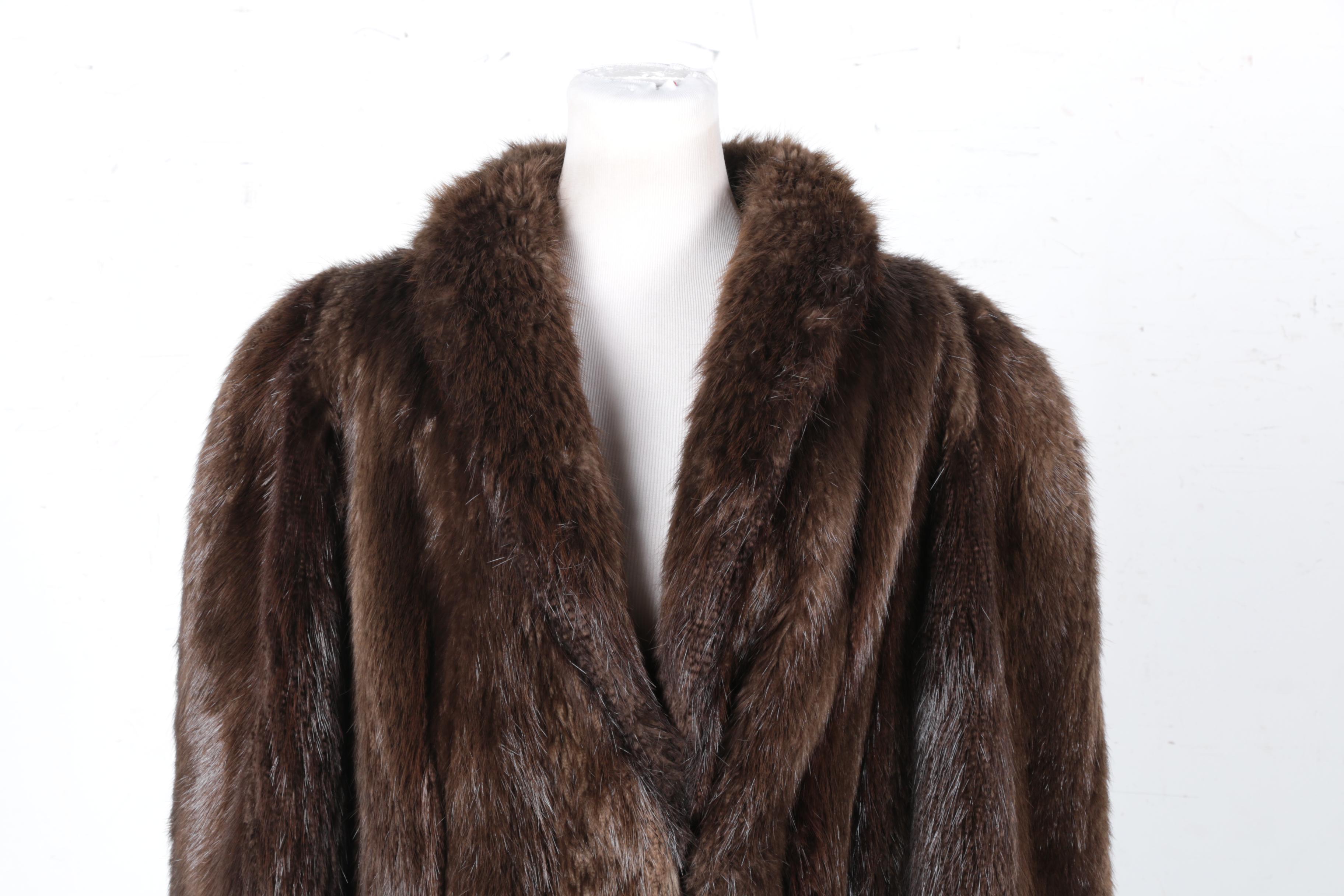 Alper-Richman Furs Ltd. Women's Vintage Full Length Beaver Fur Coat