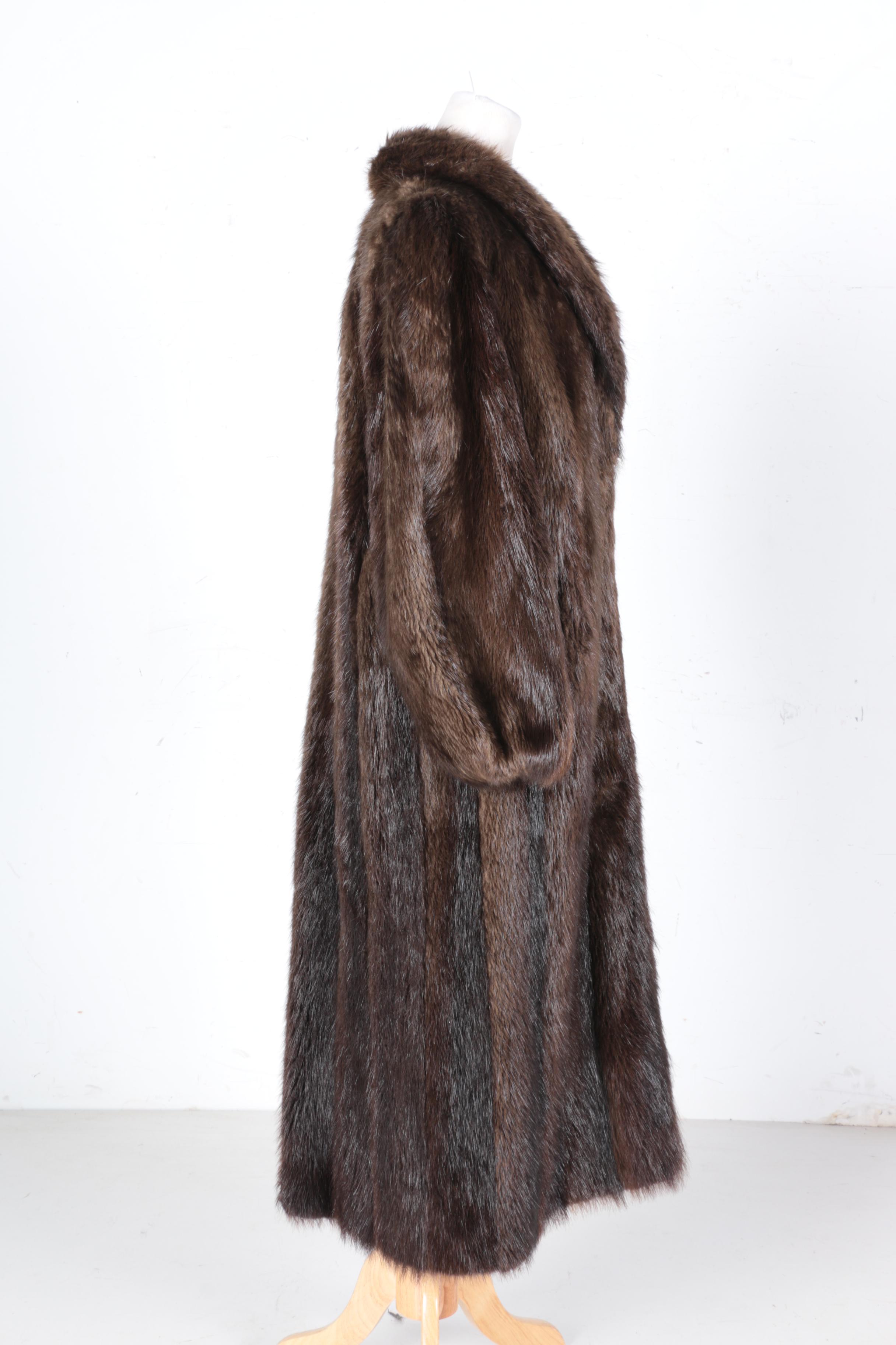 Alper-Richman Furs Ltd. Women's Vintage Full Length Beaver Fur Coat