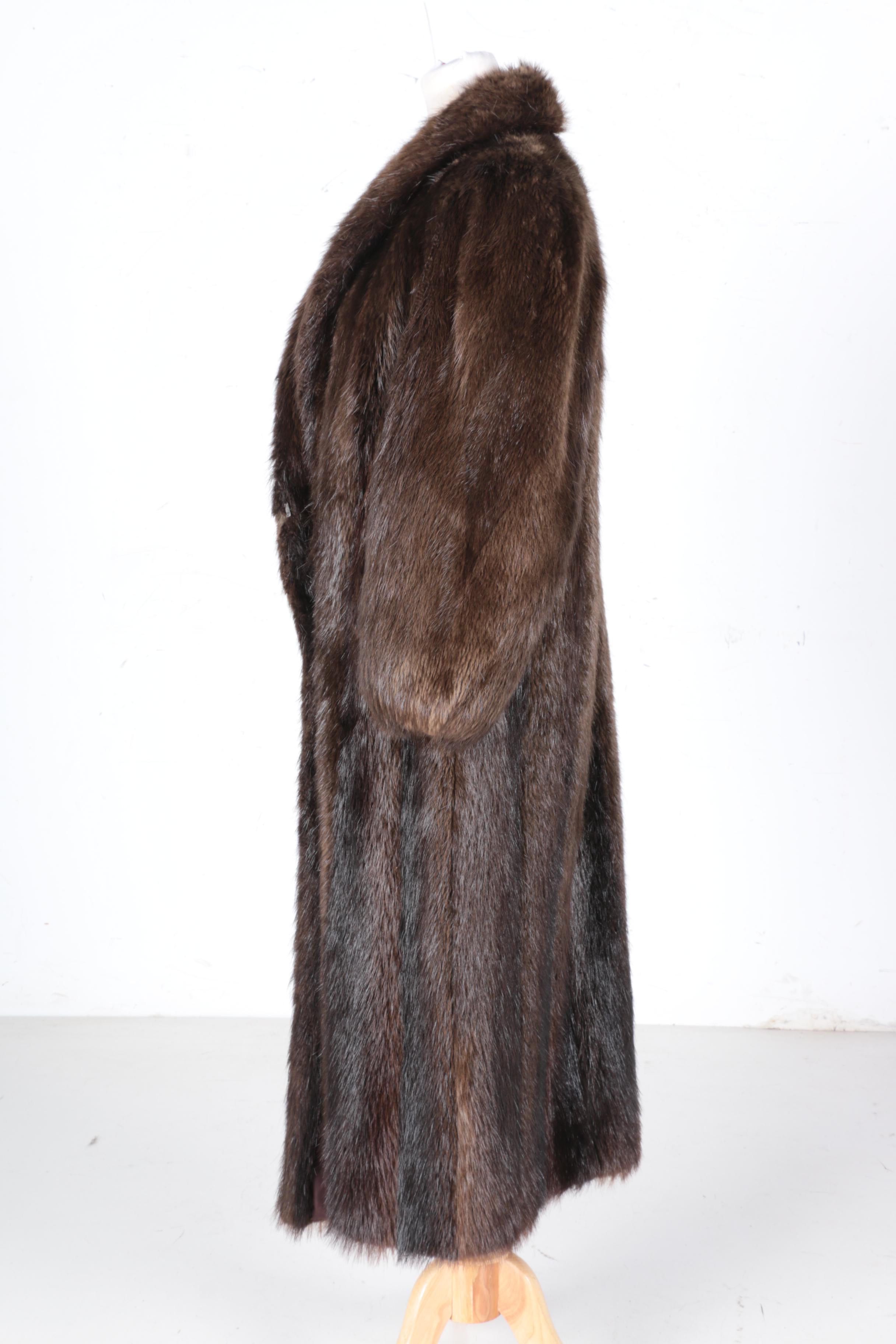 Alper-Richman Furs Ltd. Women's Vintage Full Length Beaver Fur Coat