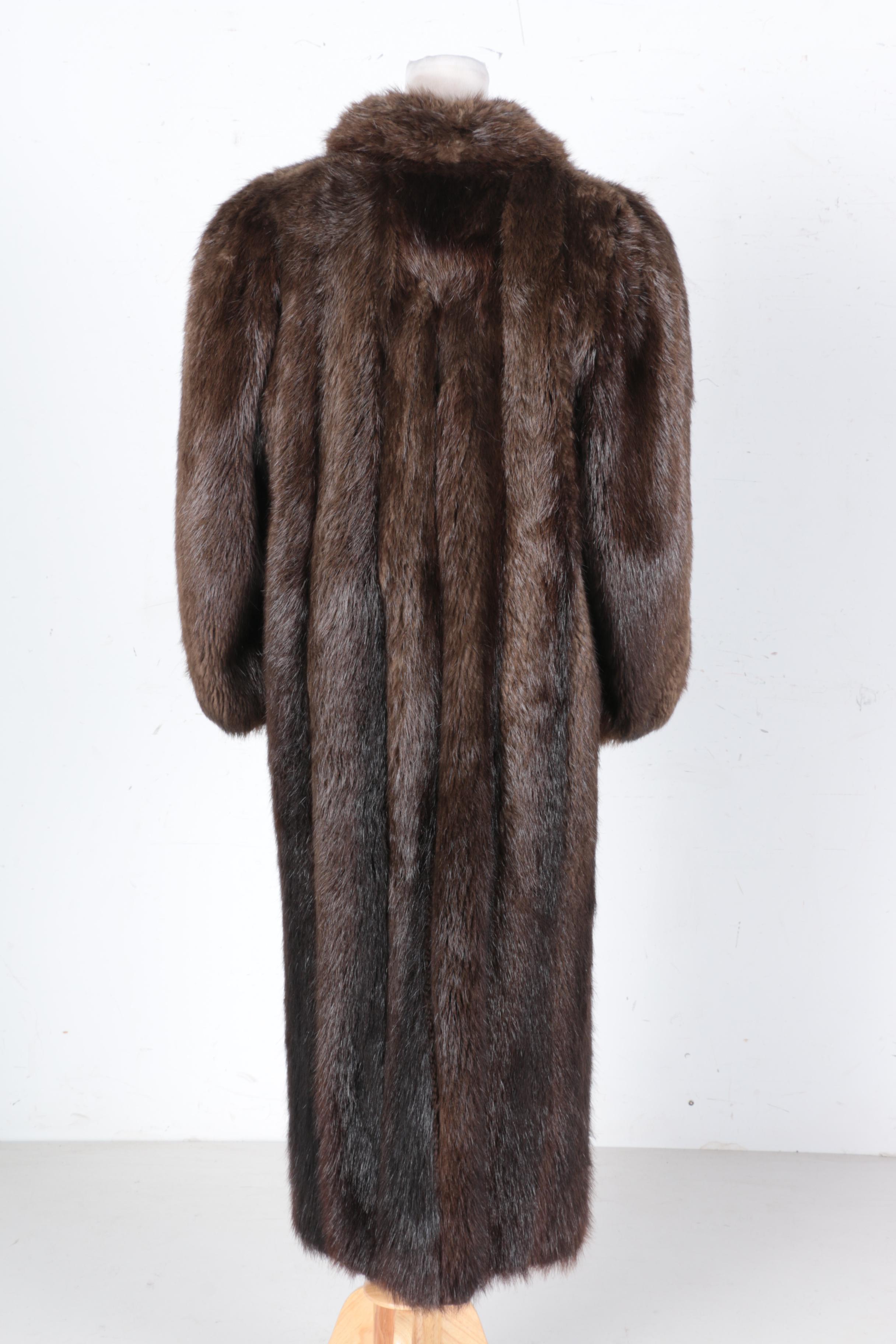 Alper-Richman Furs Ltd. Women's Vintage Full Length Beaver Fur Coat