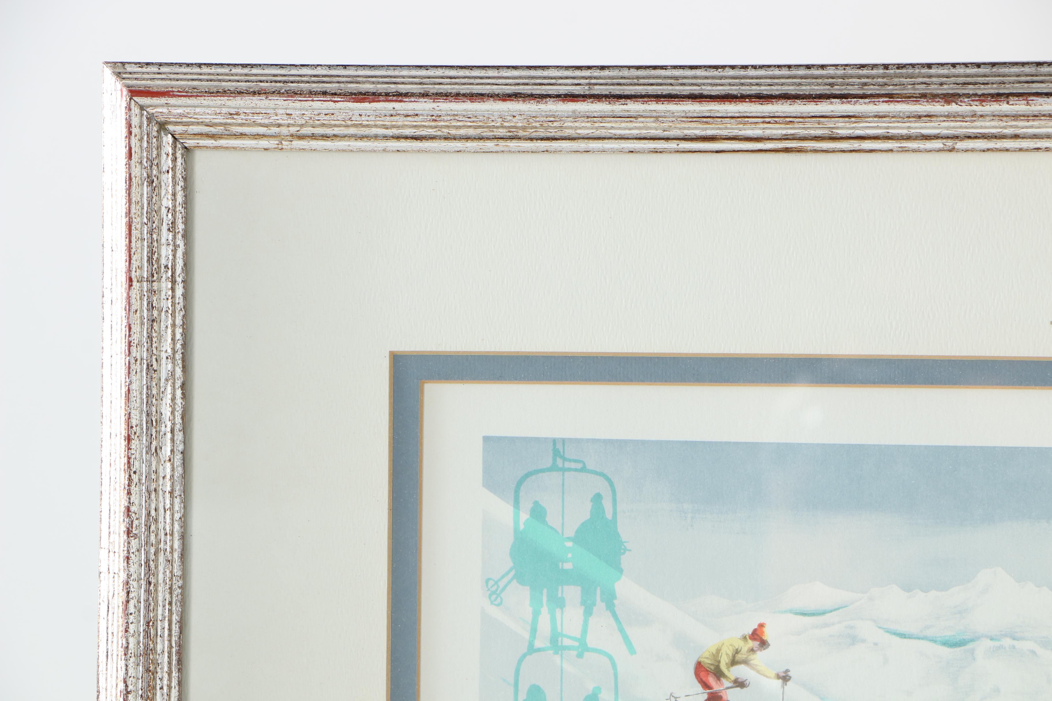 Lithograph on Paper After Ann Gross "Ski World"