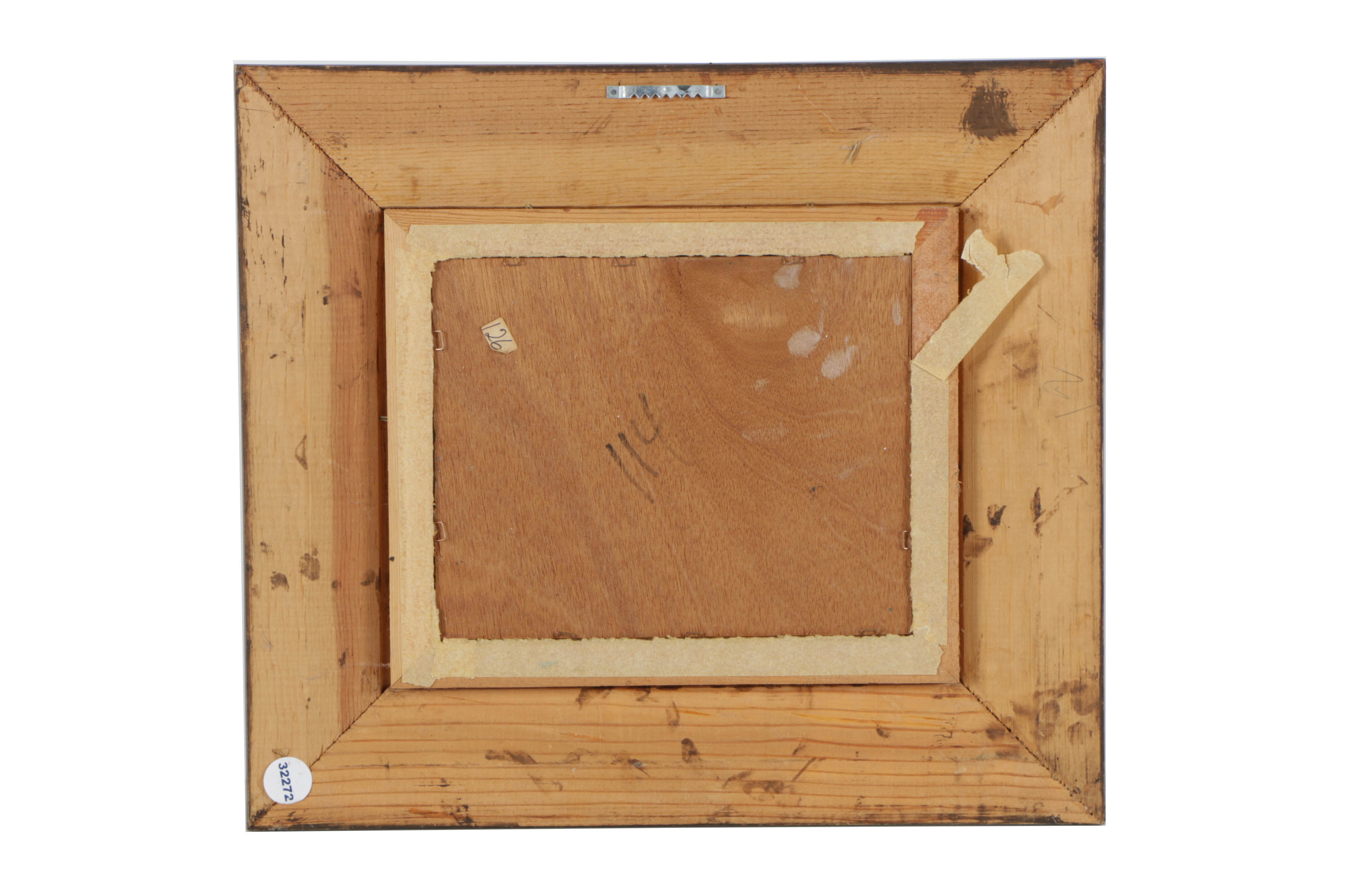 Oil Painting on Board Landscape with Flying Mallards